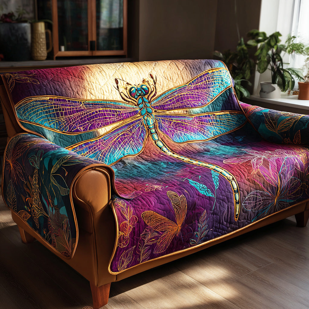 Soft Sky Flutter Quilted Sofa Cover Classic Home Room Decor Gift For Home Decor - Tradiviet