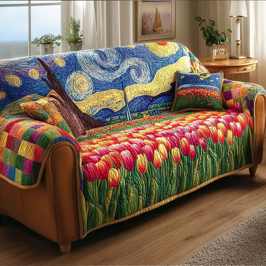 Soft Spring Quilted Sofa Cover Good Sofa Covers Sentimental Gifts For Mom - Tradiviet