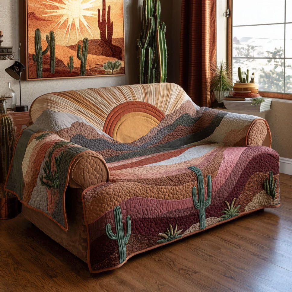 Soft Succulent Quilted Sofa Cover Seasonal Room Decor Home Lover Gift Ideas - Tradiviet