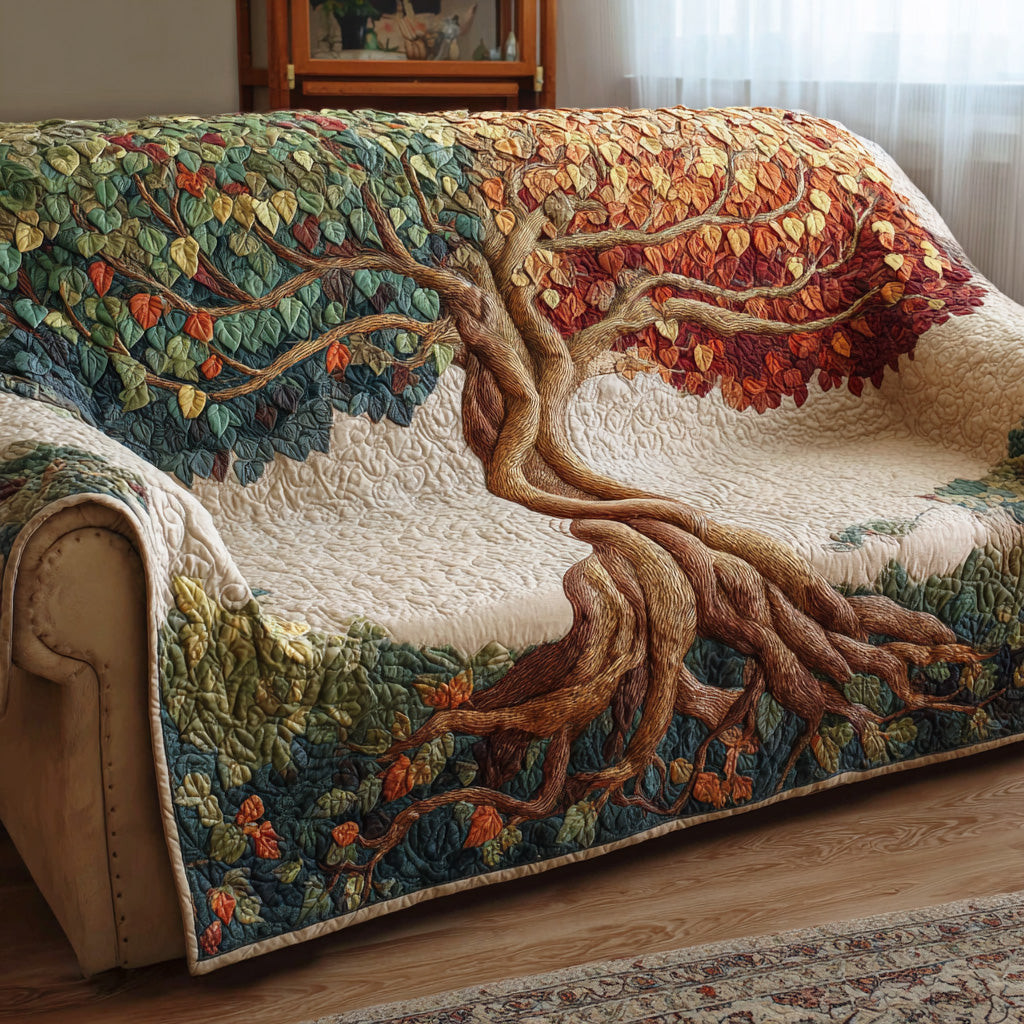 Soul Tree Quilted Sofa Cover Sofa Seat Covers Tree Of Life Themed Gifts - Tradiviet