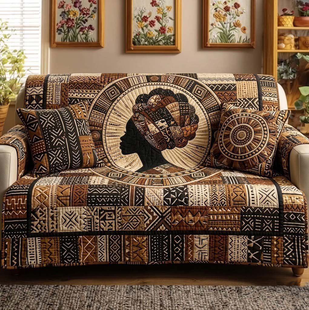 Soulful Her Quilted Sofa Cover Artistic Home Couch Cover Gift For Room Lovers - Tradiviet
