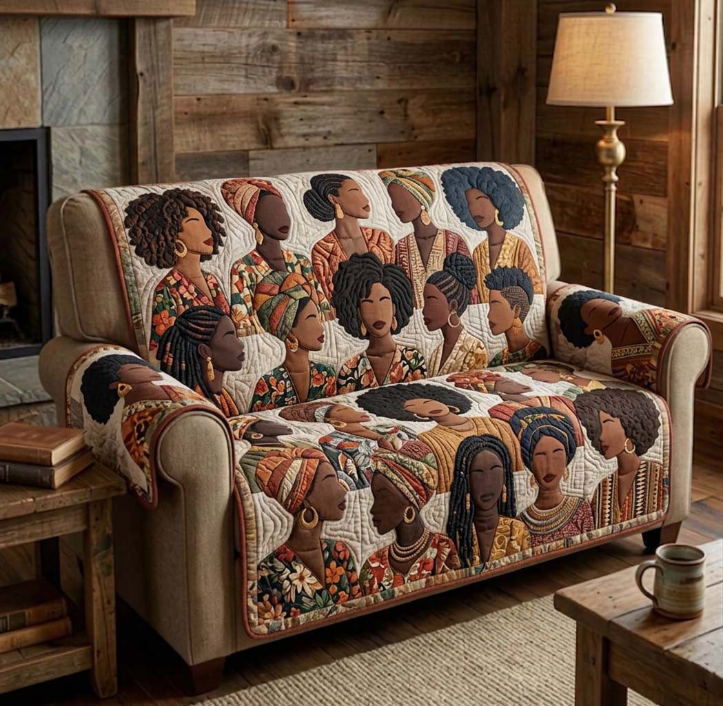 Soulful Her Quilted Sofa Cover Artistic Home Couch Cover Gifts For House Lovers - Tradiviet