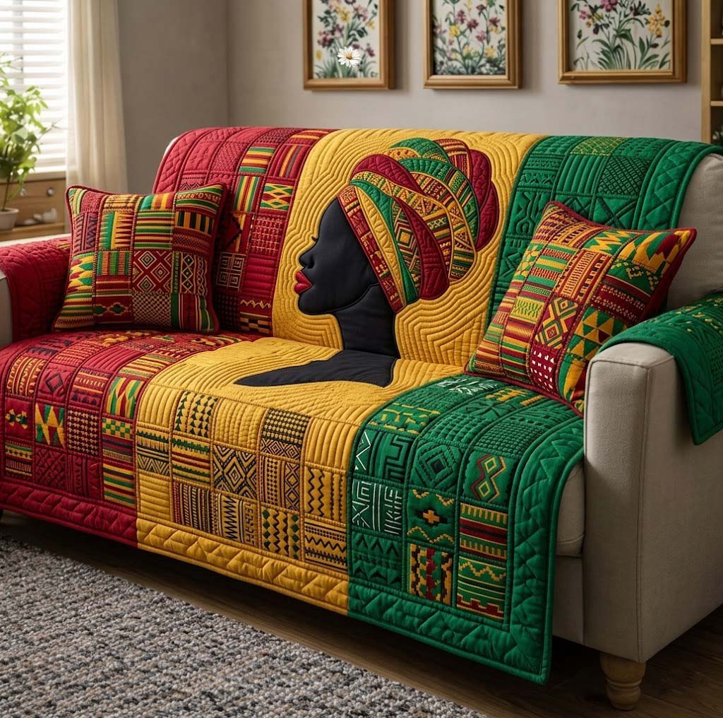 Soulful Her Quilted Sofa Cover Artistic Home Couch Cover Gifts For New Homes - Tradiviet