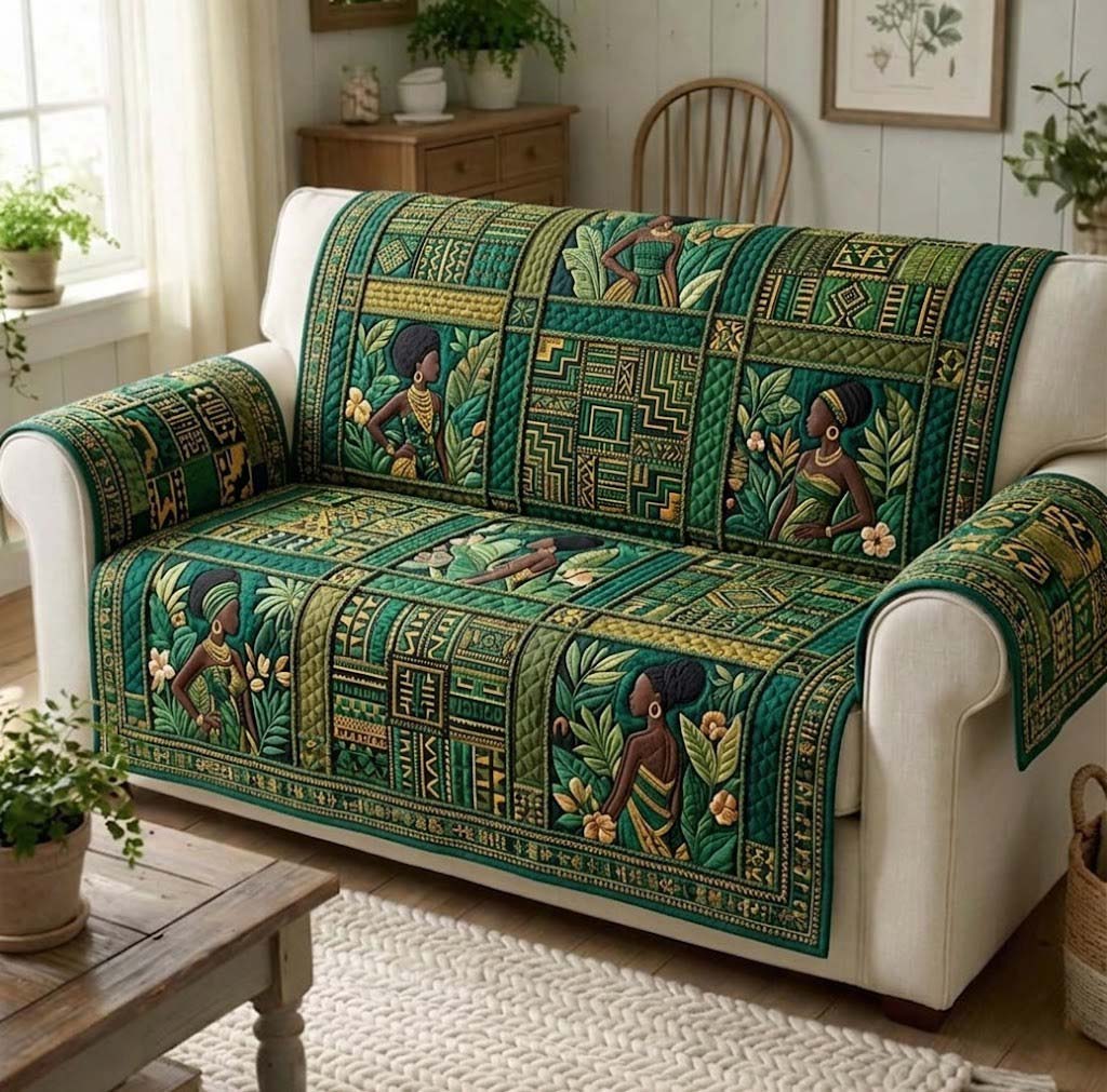 Soulful Her Quilted Sofa Cover Artistic Home Couch Cover House Lover Gift Ideas - Tradiviet