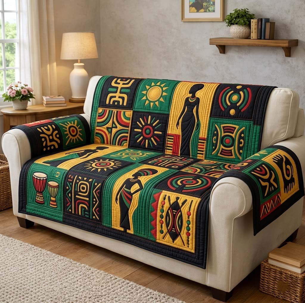 Soulful Her Quilted Sofa Cover Artistic Home Couch Cover New Home Gift Ideas - Tradiviet