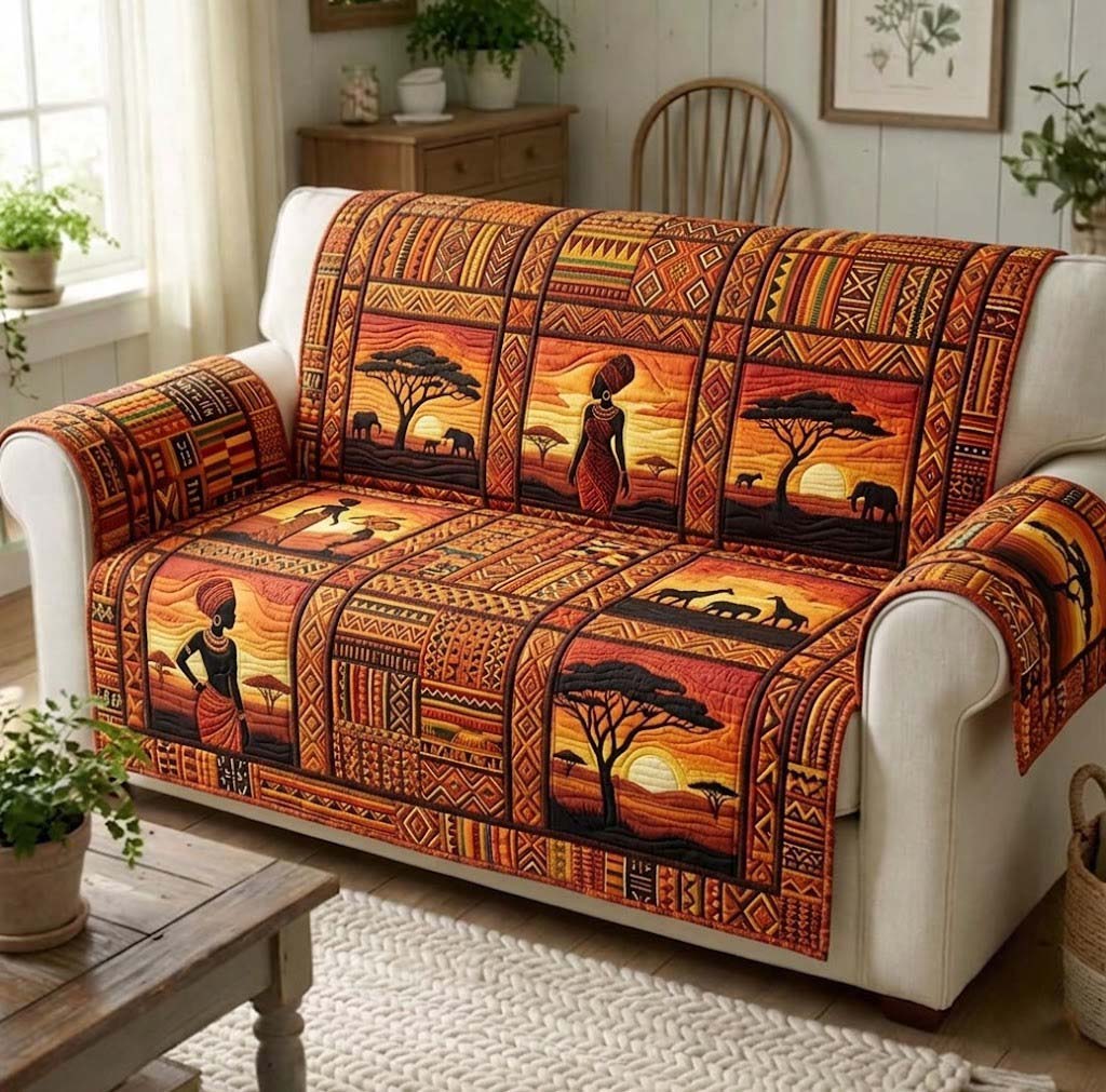 Soulful Her Quilted Sofa Cover Artistic Home Couch Cover Present For Home Lovers - Tradiviet