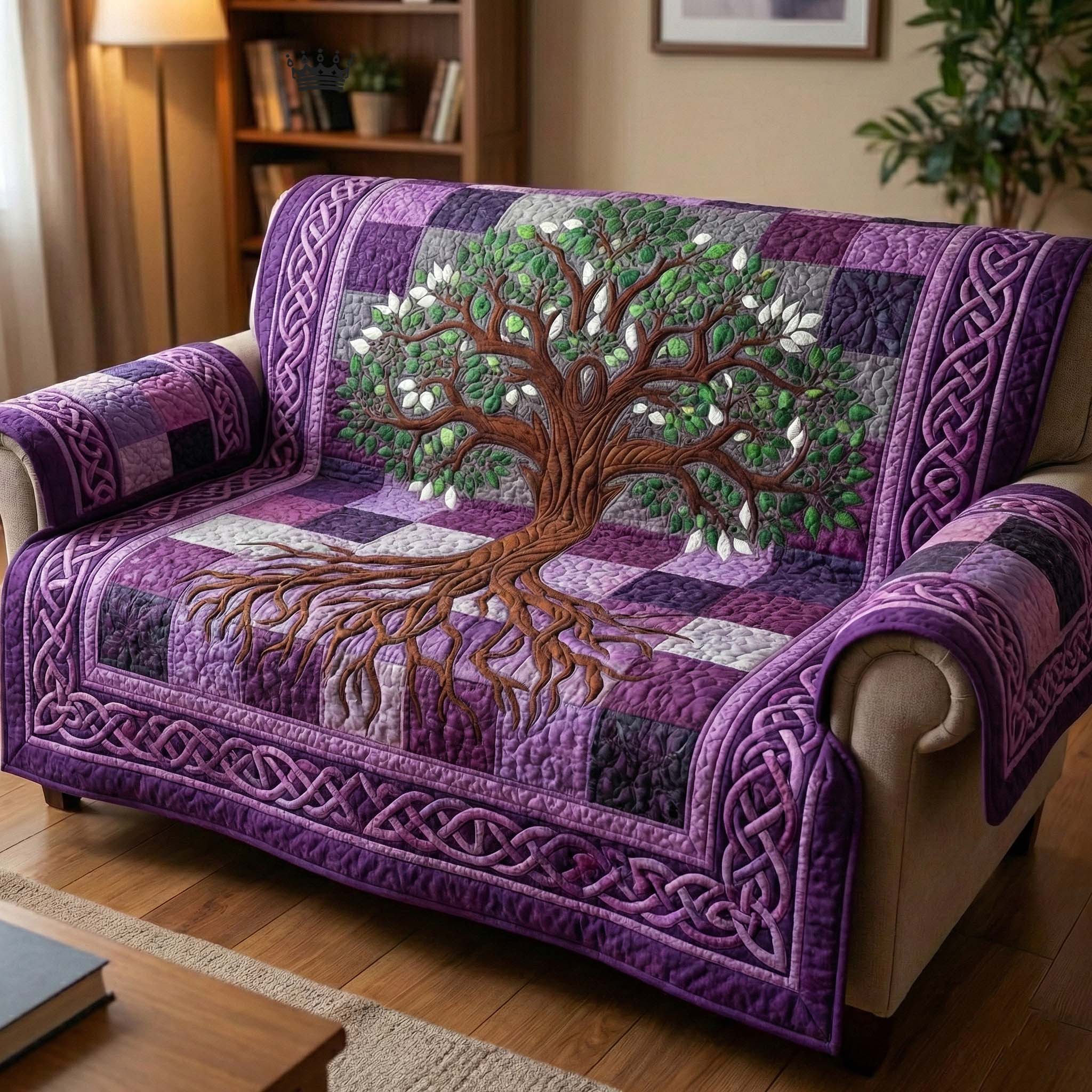 Soulwood Rise Quilted Sofa Cover Cozy Home Couch Cover Gift For New Home - Tradiviet