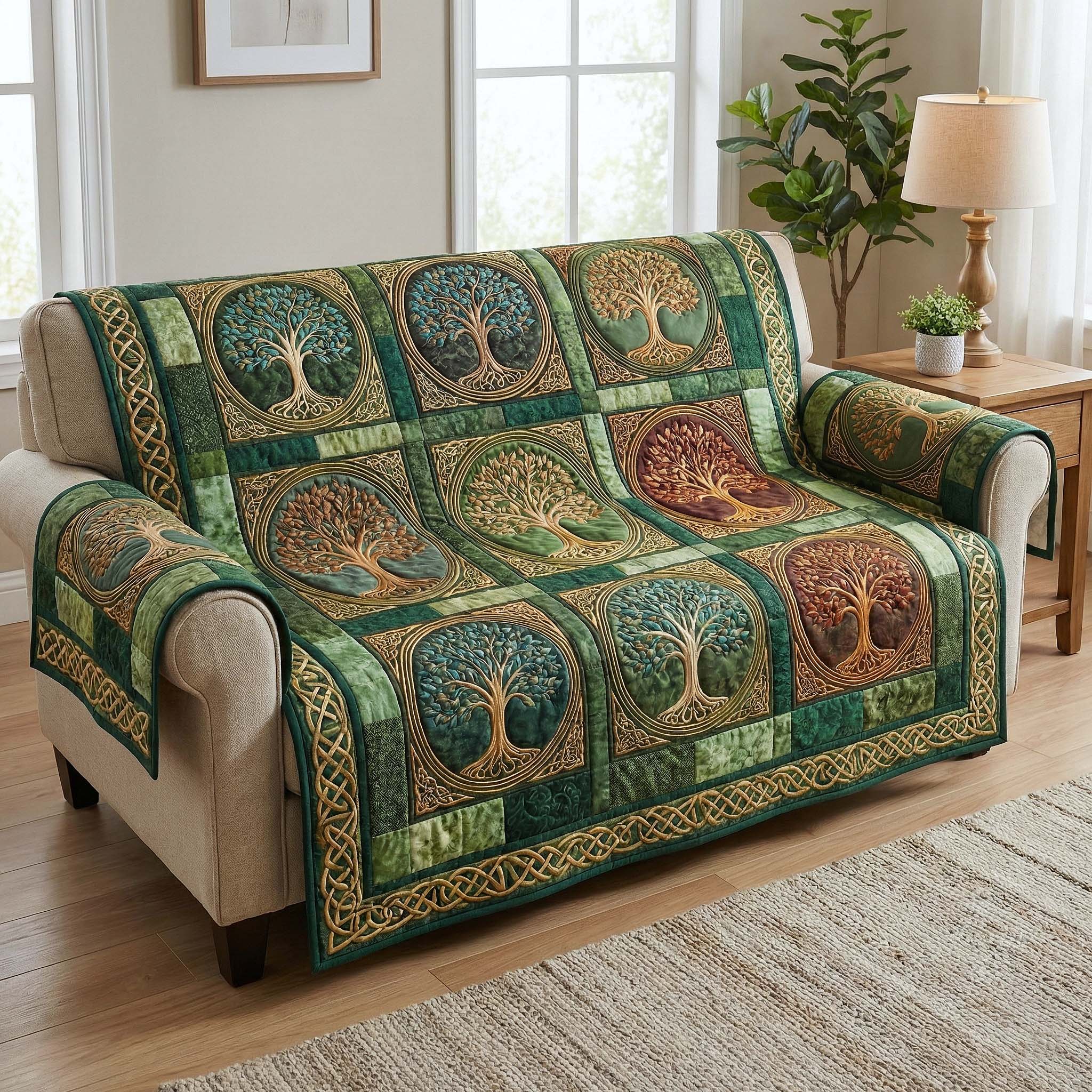 Soulwood Rise Quilted Sofa Cover Cozy Home Couch Cover Present For House Lovers - Tradiviet