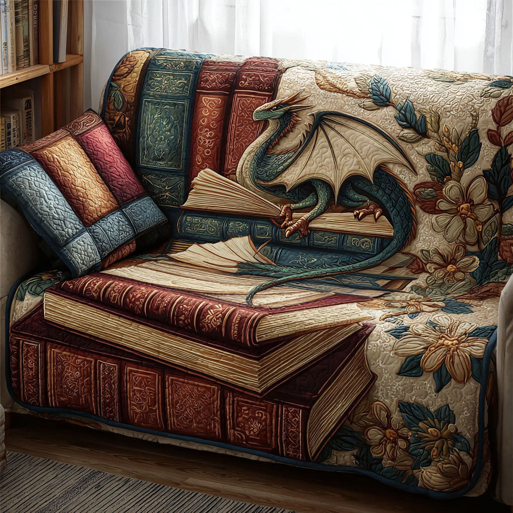 Spellbound Stories Quilted Sofa Cover Sofa Cover Couch Bookish Gift Ideas - Tradiviet