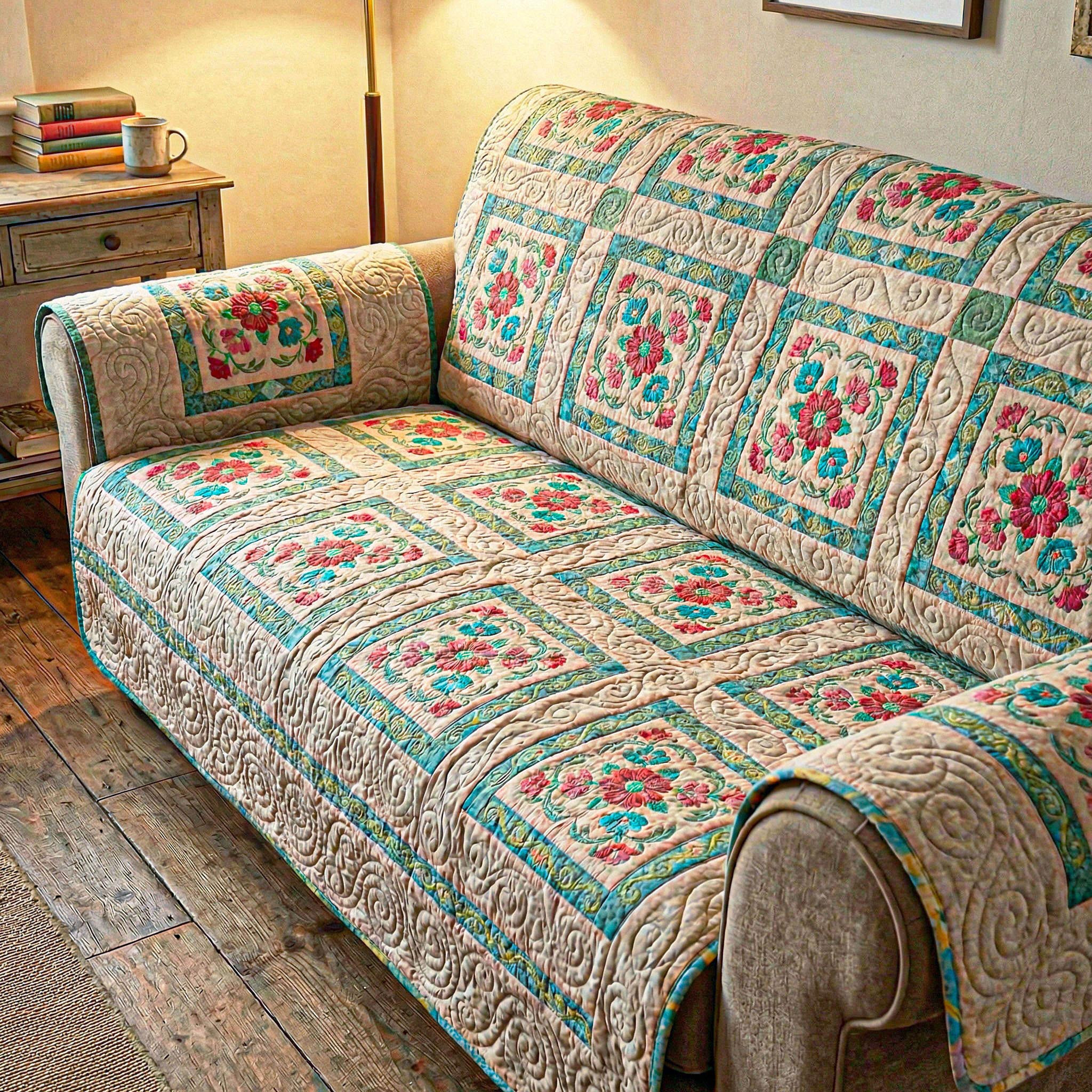 Spring Touch Quilted Sofa Cover Nice Sofa Covers Mother's Day Gifts For Wife - Tradiviet