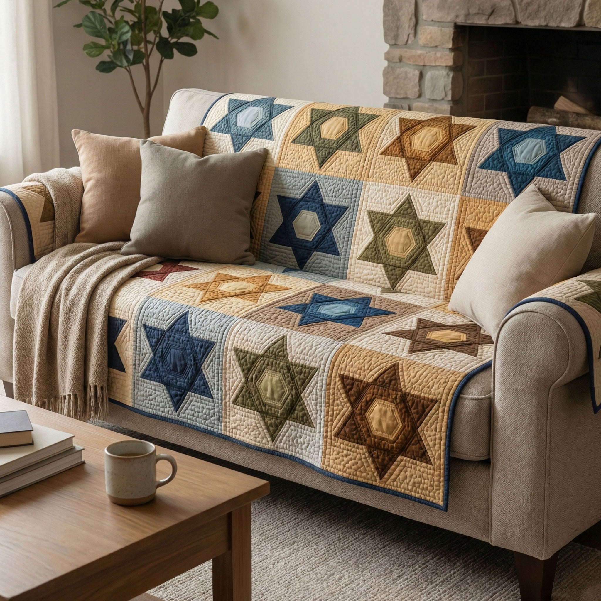 Starbound Living Quilted Sofa Cover Couch Covers Jewish Gifts For Men - Tradiviet