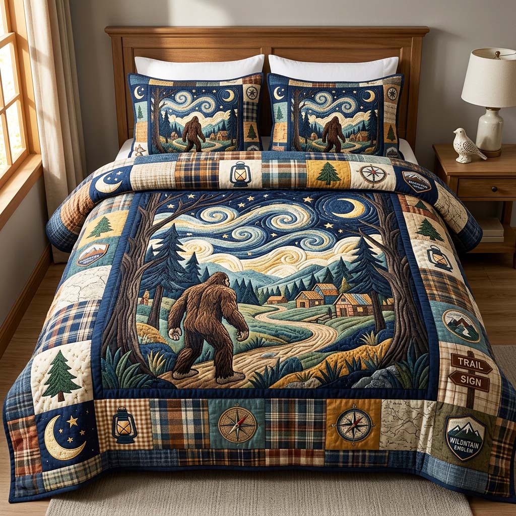 Starlit Path Quilted Bedding Set Starlit Path Tone Gift For Starlit Path - Tradiviet