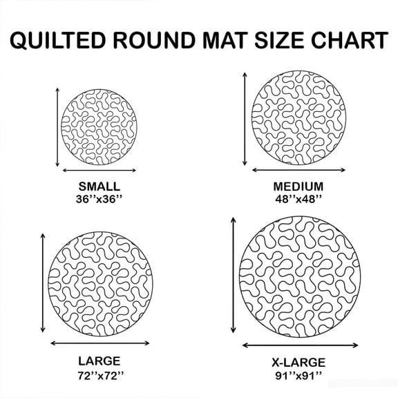 Sugar Skull Pumpkin Pit Whirl Fall Quilted Round Mat Autumn Circle Rug Home Decorations - Tradiviet - Image 2