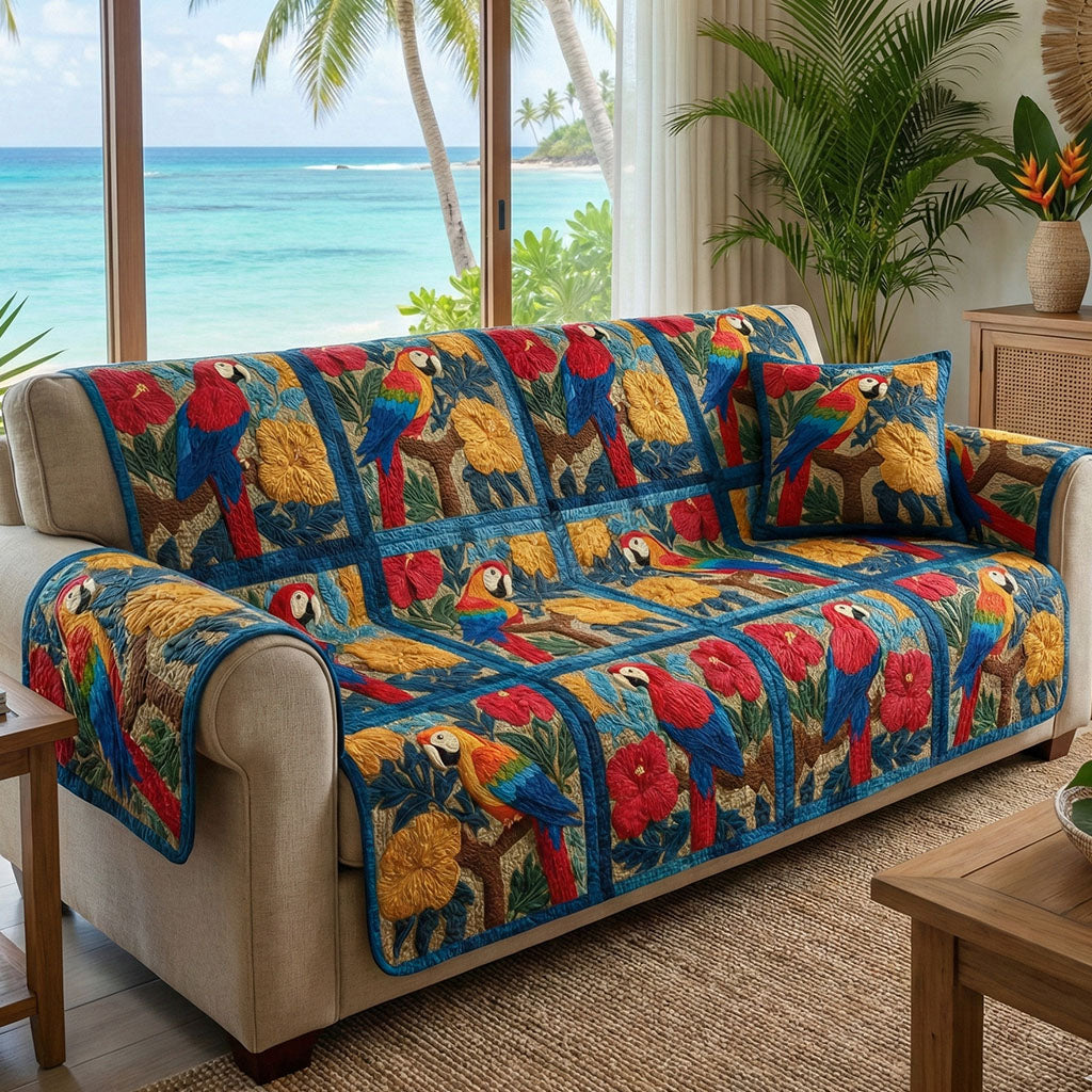 Summer Canopy Quilted Sofa Cover Cool Sofa Covers Beach Gifts For Her - Tradiviet