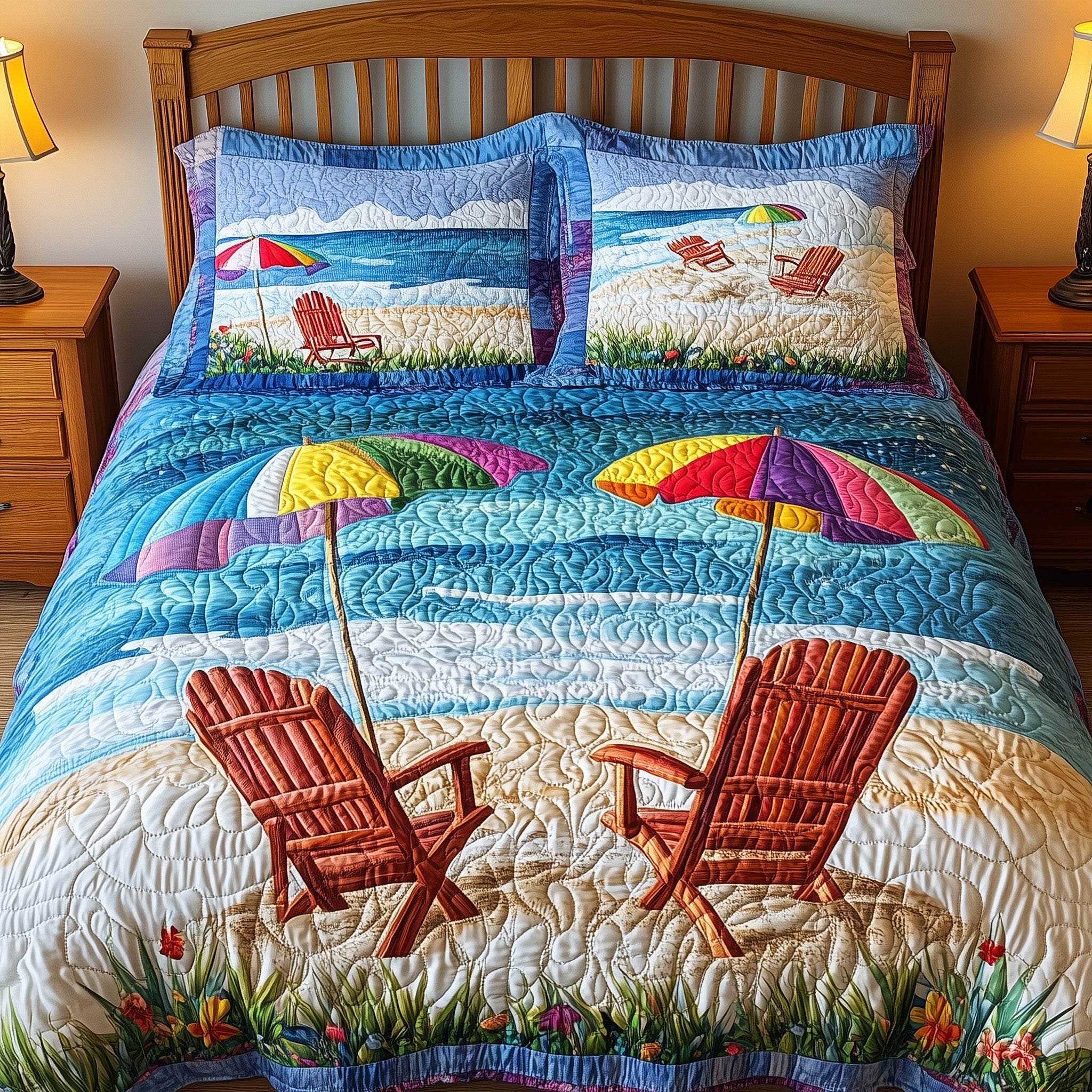 Summer Is Calling Quilted Bedding Set Summer Calling Layer Gift For Is Lovers - Tradiviet