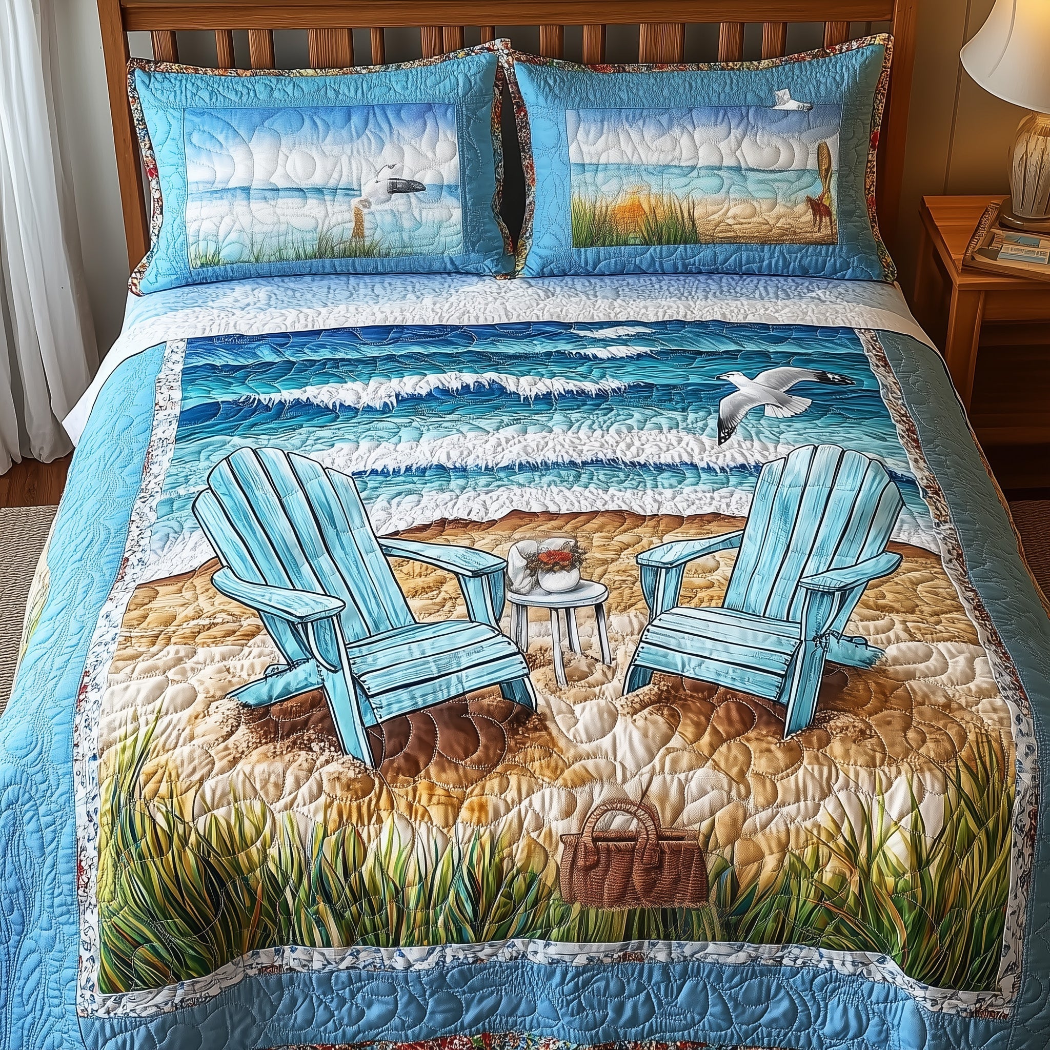 Summer Is Calling Quilted Bedding Set Summer Calling Room Gift For Summer Calling - Tradiviet