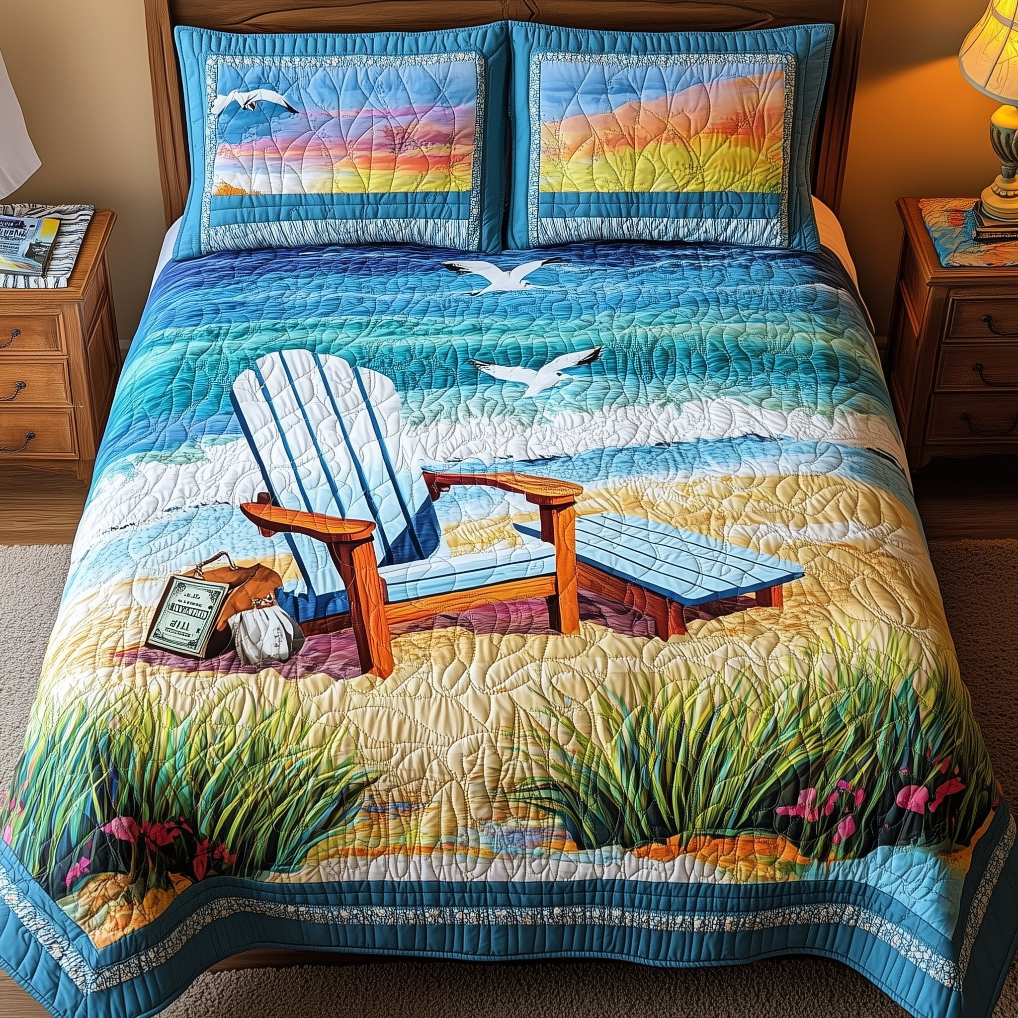 Summer Is Calling Quilted Bedding Set Summer Calling Setting Gift For Is - Tradiviet