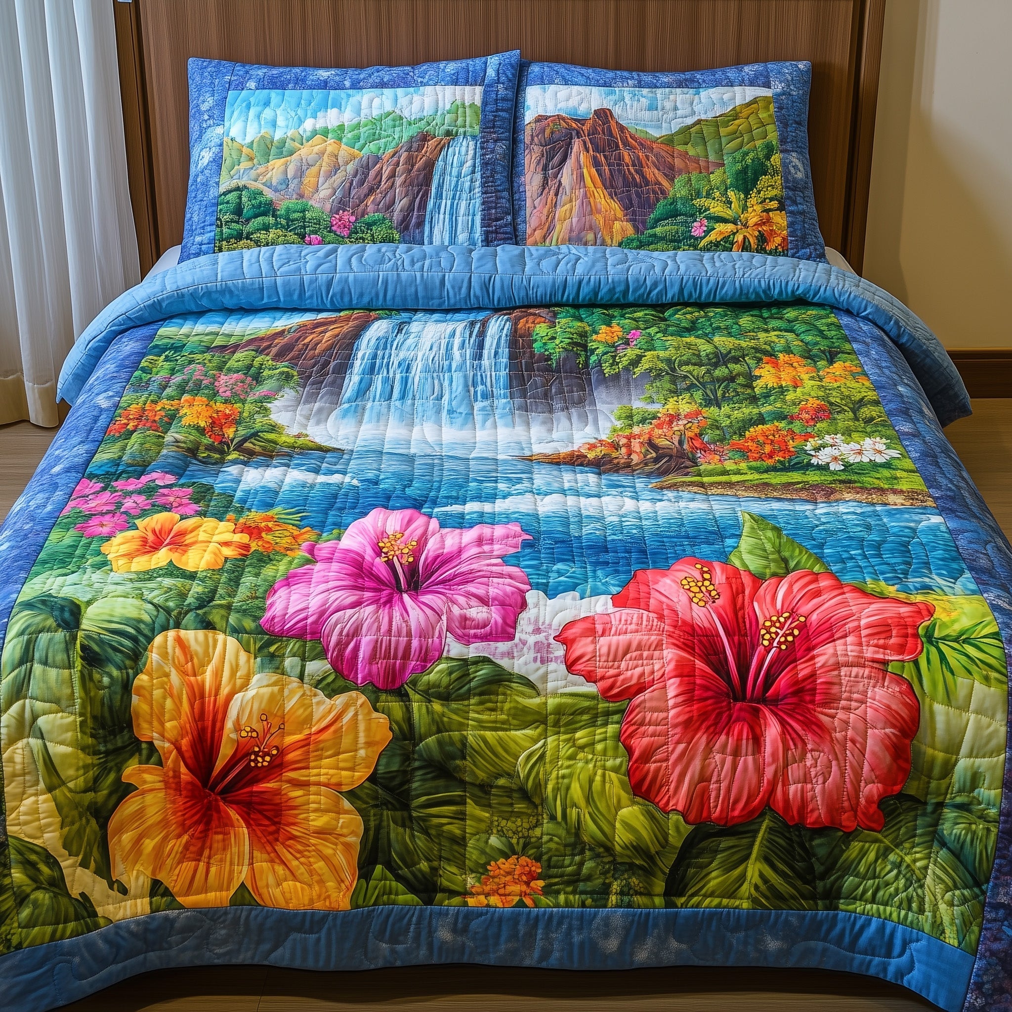 Summer Paradise Quilted Bedding Set Summer Paradise Coastal Gift For Summer - Tradiviet