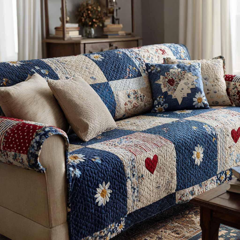 Sunday Comfort Quilted Sofa Cover Covers For Sofas Online Mother' Day Gifts - Tradiviet