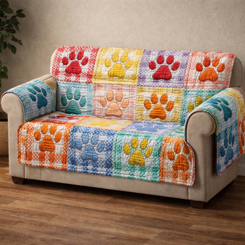 Sunny Paws Quilted Sofa Cover Pet Home Couch Cover Best Pet Lover Gifts - Tradiviet