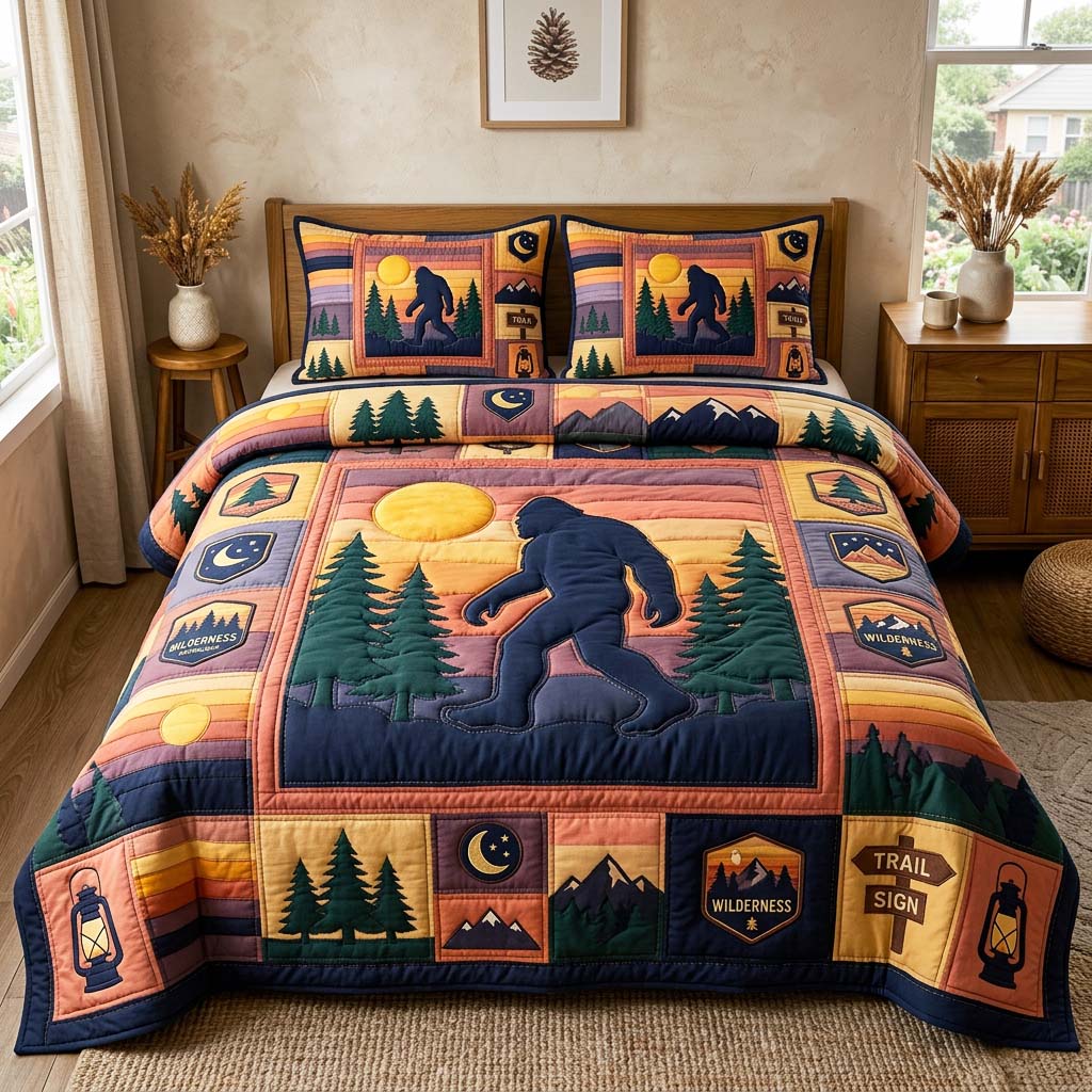 Sunset Silhouette Quilted Bedding Set Sunset Silhouette Expression Gift For Sunset Silhouette - Tradiviet