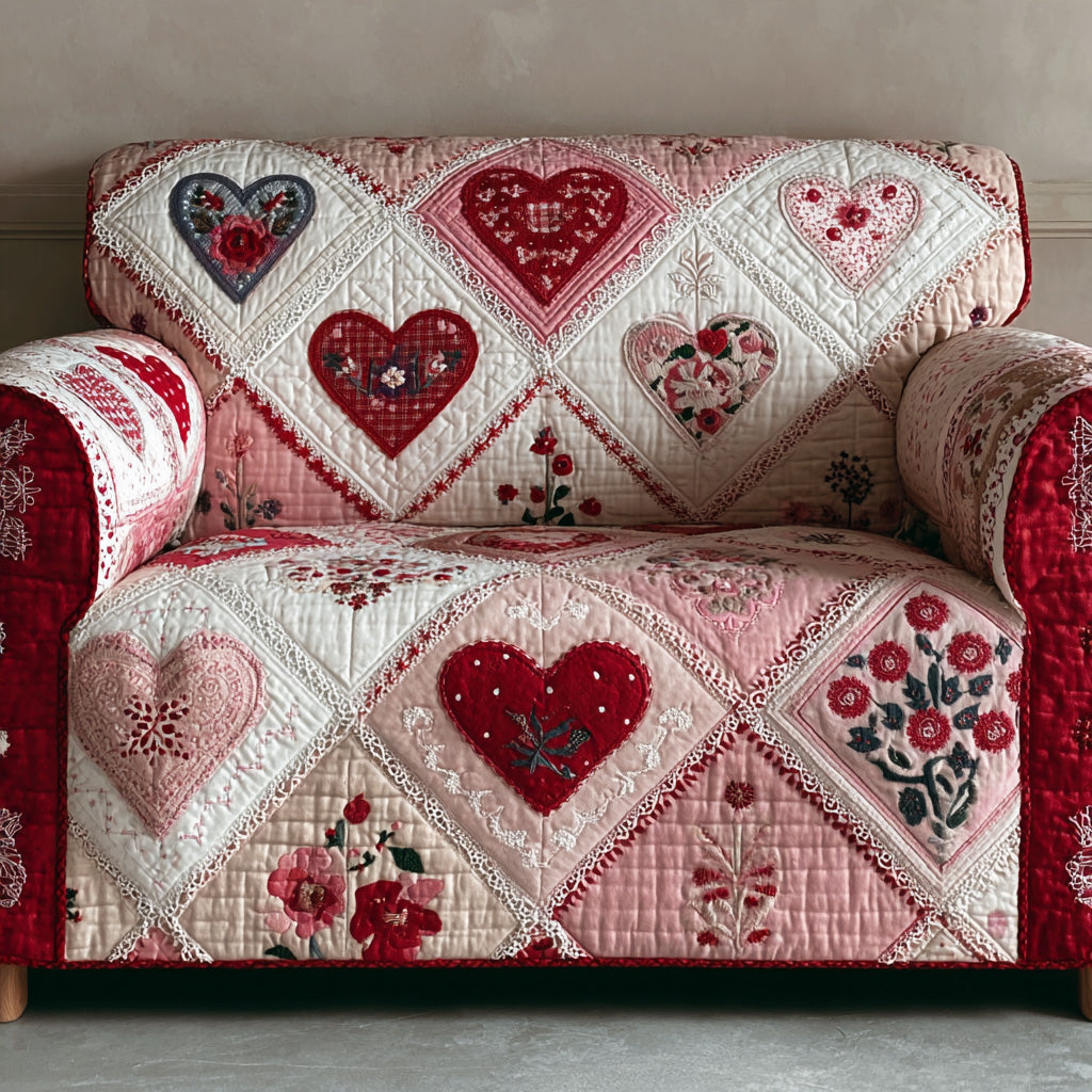 Sweetheart Garden Quilted Sofa Cover Home Room Decor Ideas Gifts For Home Decor - Tradiviet