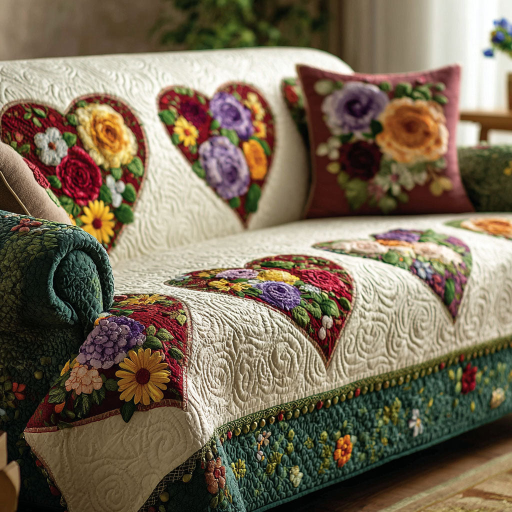 Tender Touch Quilted Sofa Cover Elegant Home Room Decor Home Gifts For Him - Tradiviet