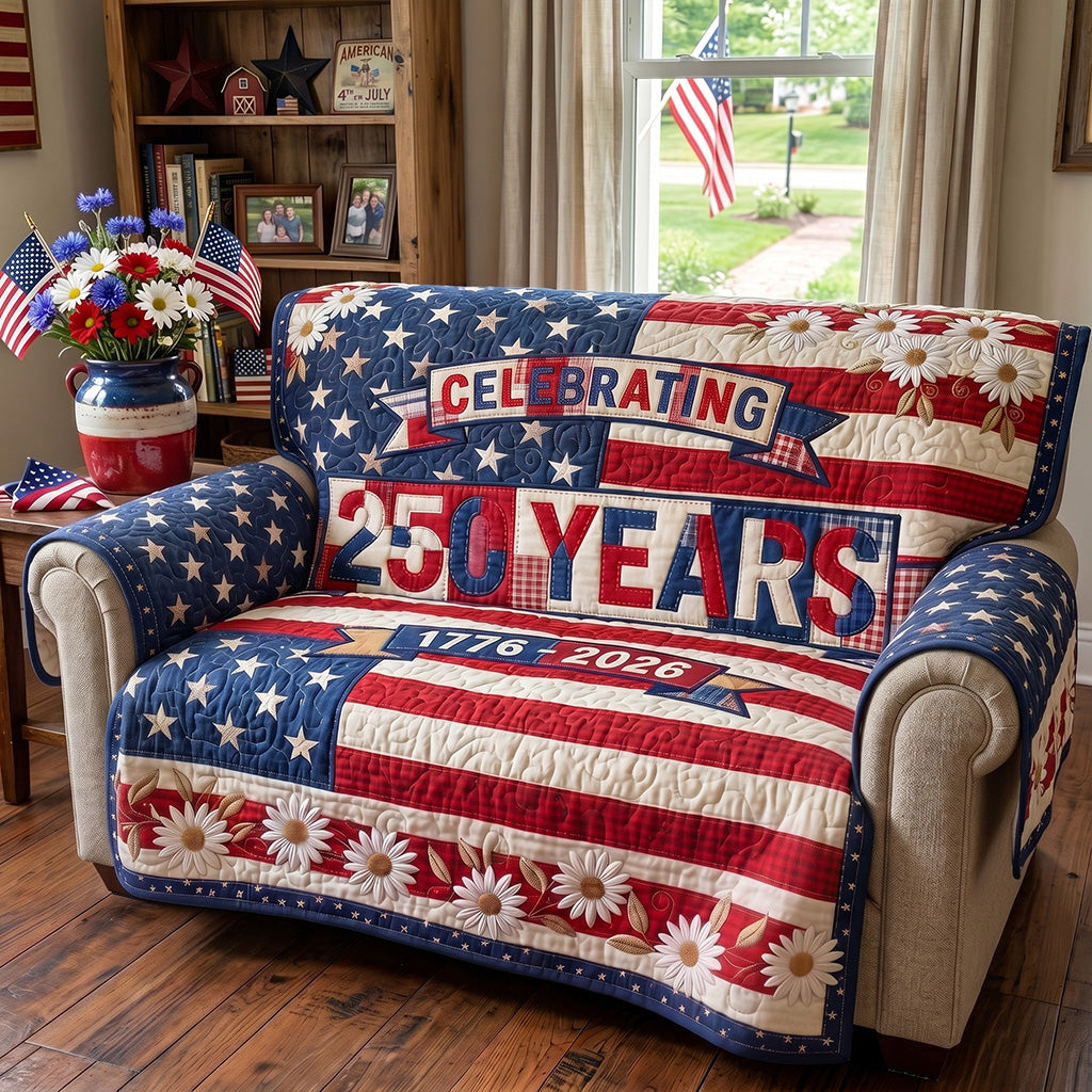The 1776 Legacy Quilted Sofa Cover Creative Home Room Decor Cozy Home Decor Gifts - Tradiviet