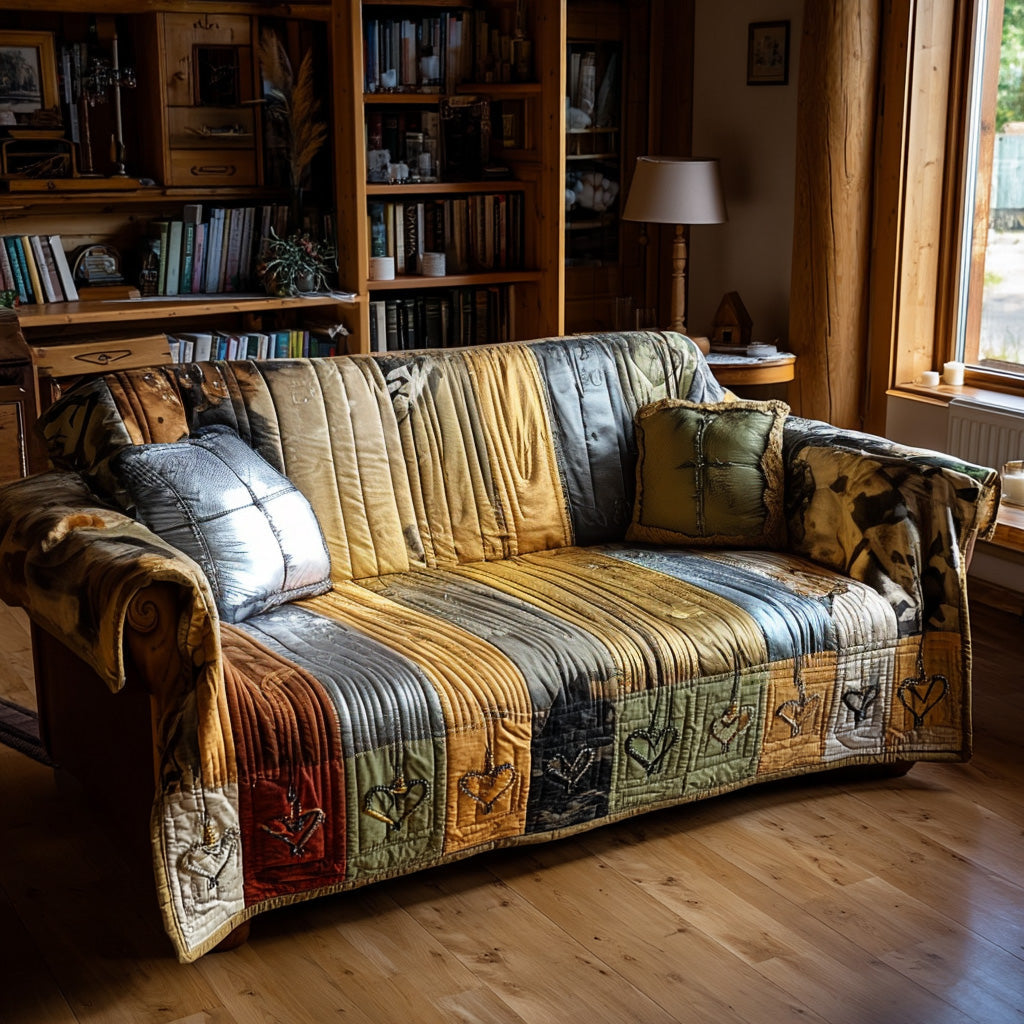 The Old Boathouse Quilted Sofa Cover Furniture Covers For Sofas Great Gifts For Dad - Tradiviet