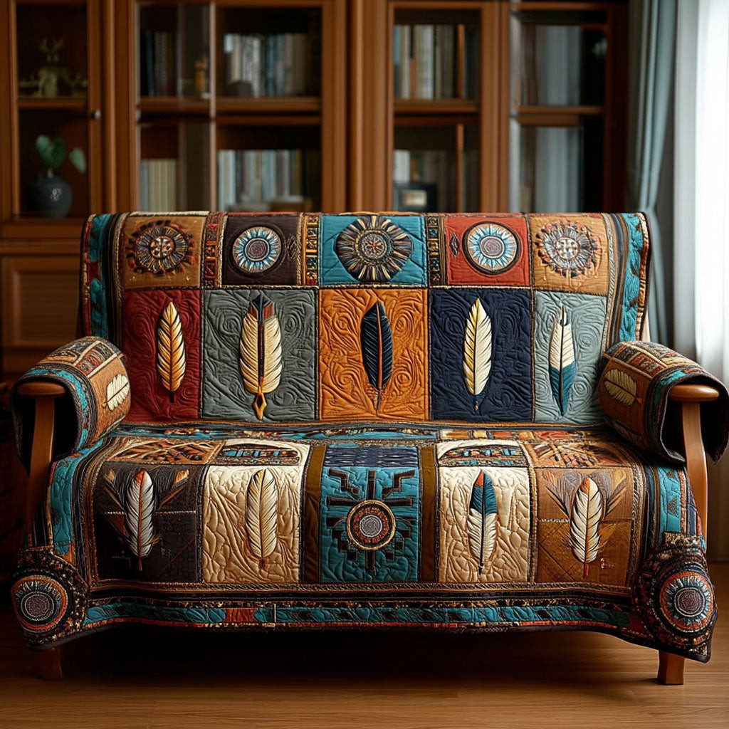 Threads of the Open Sky Quilted Sofa Cover Cool Sofa Slipcovers Native American Gifts Online - Tradiviet