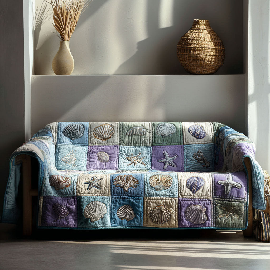 Tidepool Memories Quilted Sofa Cover Couch Seat Covers Gifts For An Ocean Lover - Tradiviet
