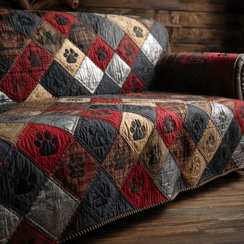 Timber Creek Quilted Sofa Cover Stylish Home Room Decor Room Gift For Him - Tradiviet