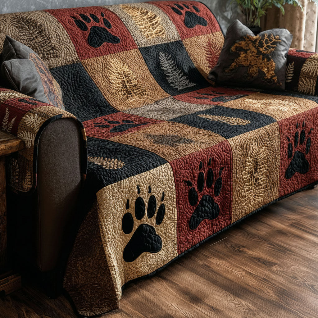 Timber Paw Quilted Sofa Cover Chic Home Room Decor Unique Home Decor Finds - Tradiviet