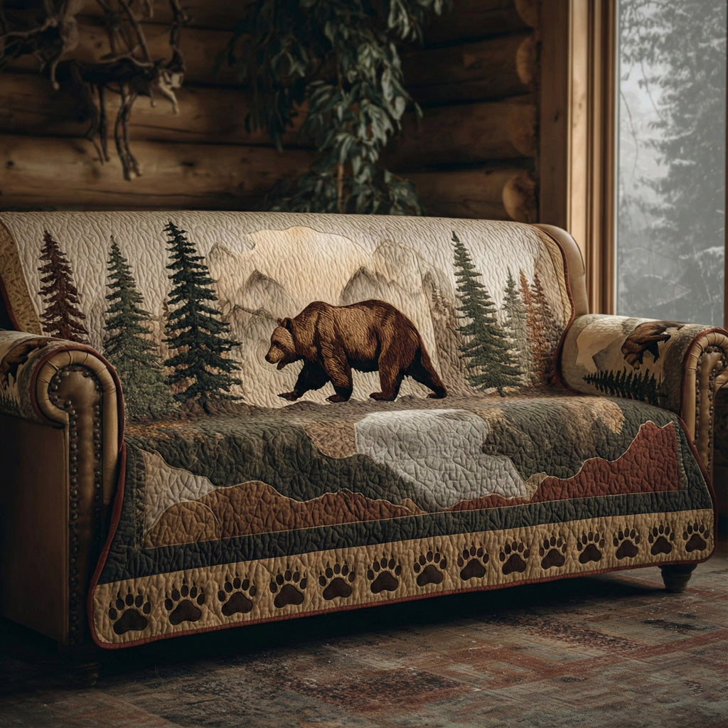 Timberclaw Crossing Quilted Sofa Cover Natural Home Room Decor Home Decor Gift Ideas - Tradiviet