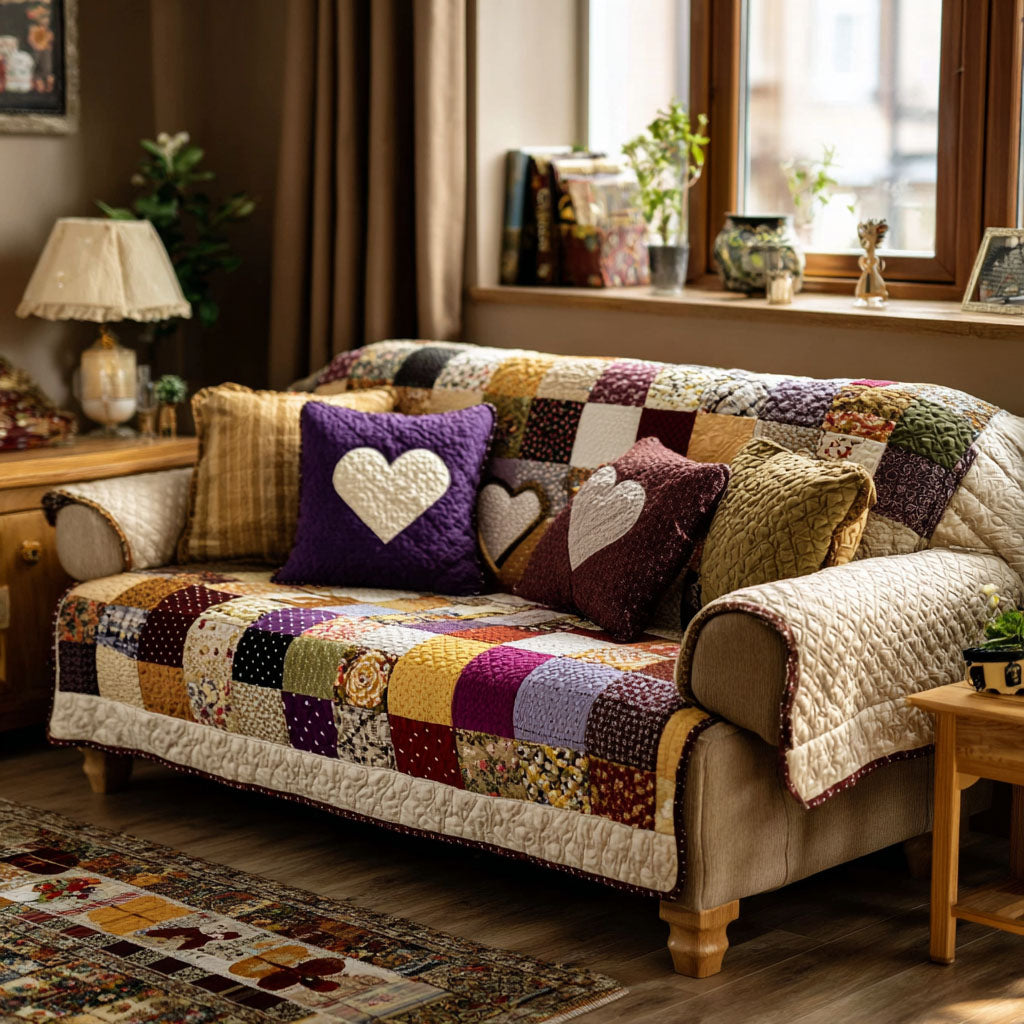 Timeless Cozy Quilted Sofa Cover Unique Room Decor Gift For Home Decorators - Tradiviet