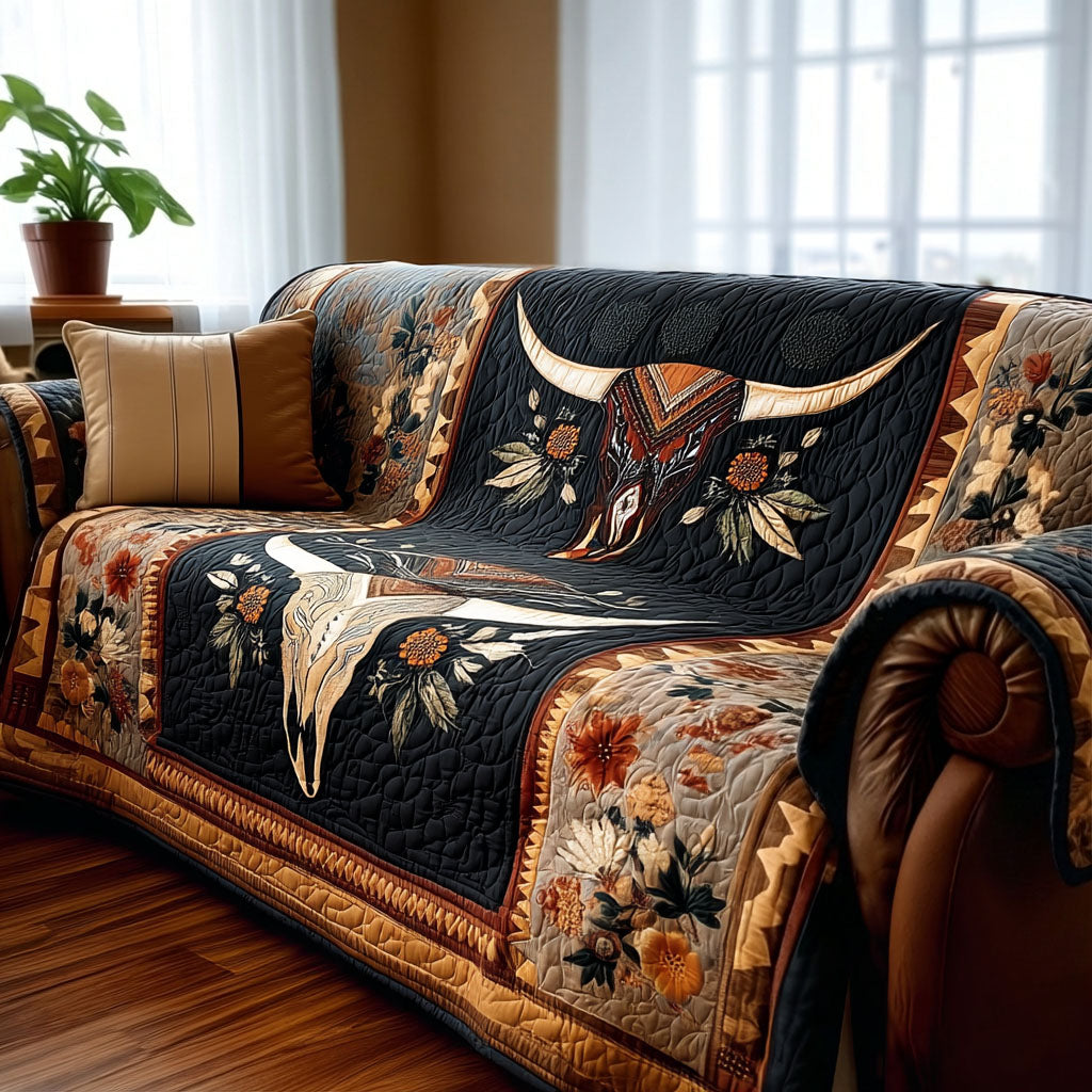Timeless Frontier Seal Quilted Sofa Cover Neutral Room Decor Great Housewarming Gift Ideas - Tradiviet