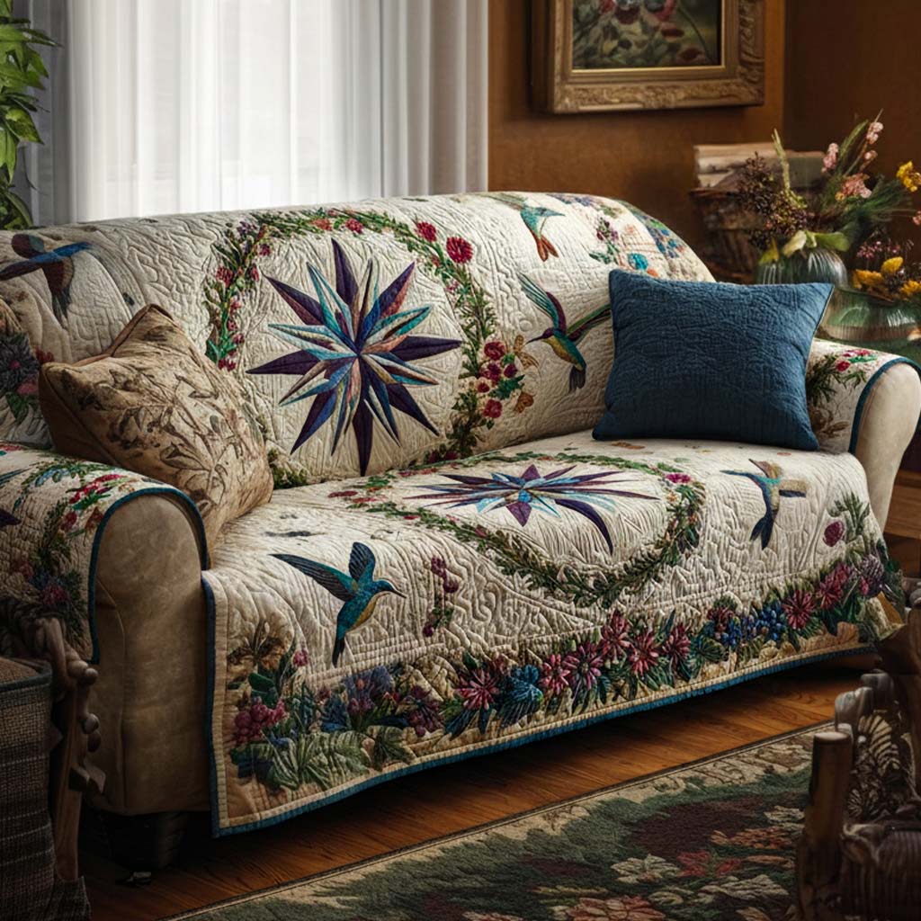 Tiny Wonder Quilted Sofa Cover Boho Home Room Decor Home Gifts For Her - Tradiviet