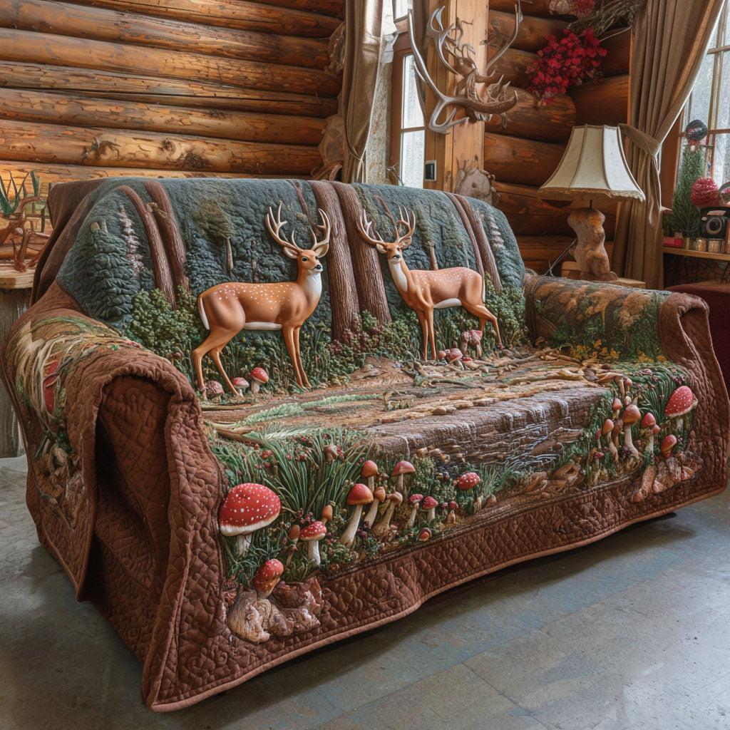 Track and Trail Quilted Sofa Cover Trendy Home Room Decor Gift For Home Decor - Tradiviet