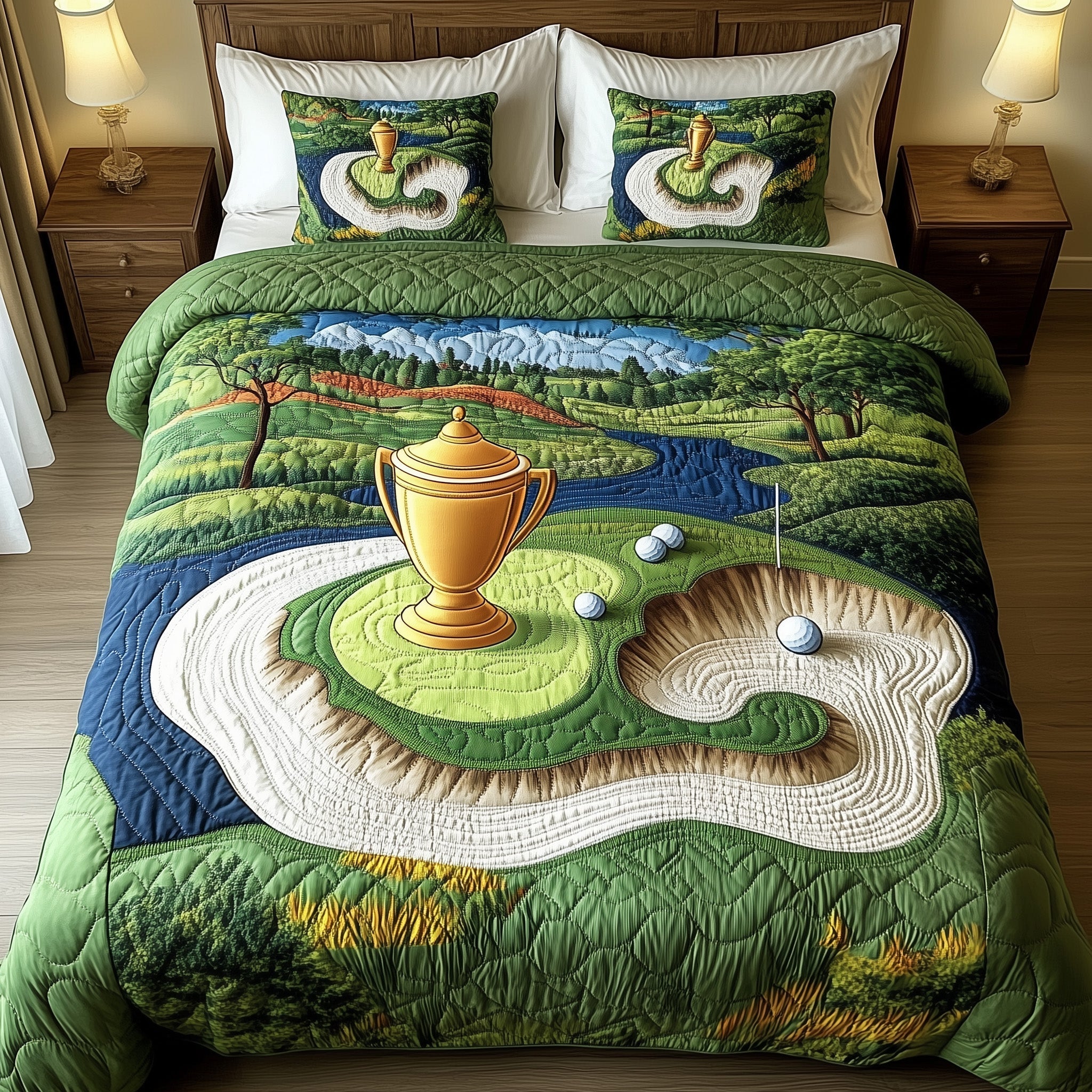 Trophy Dreams Quilted Bedding Set Trophy Dreams Paradise Gift For Trophy Dreams - Tradiviet