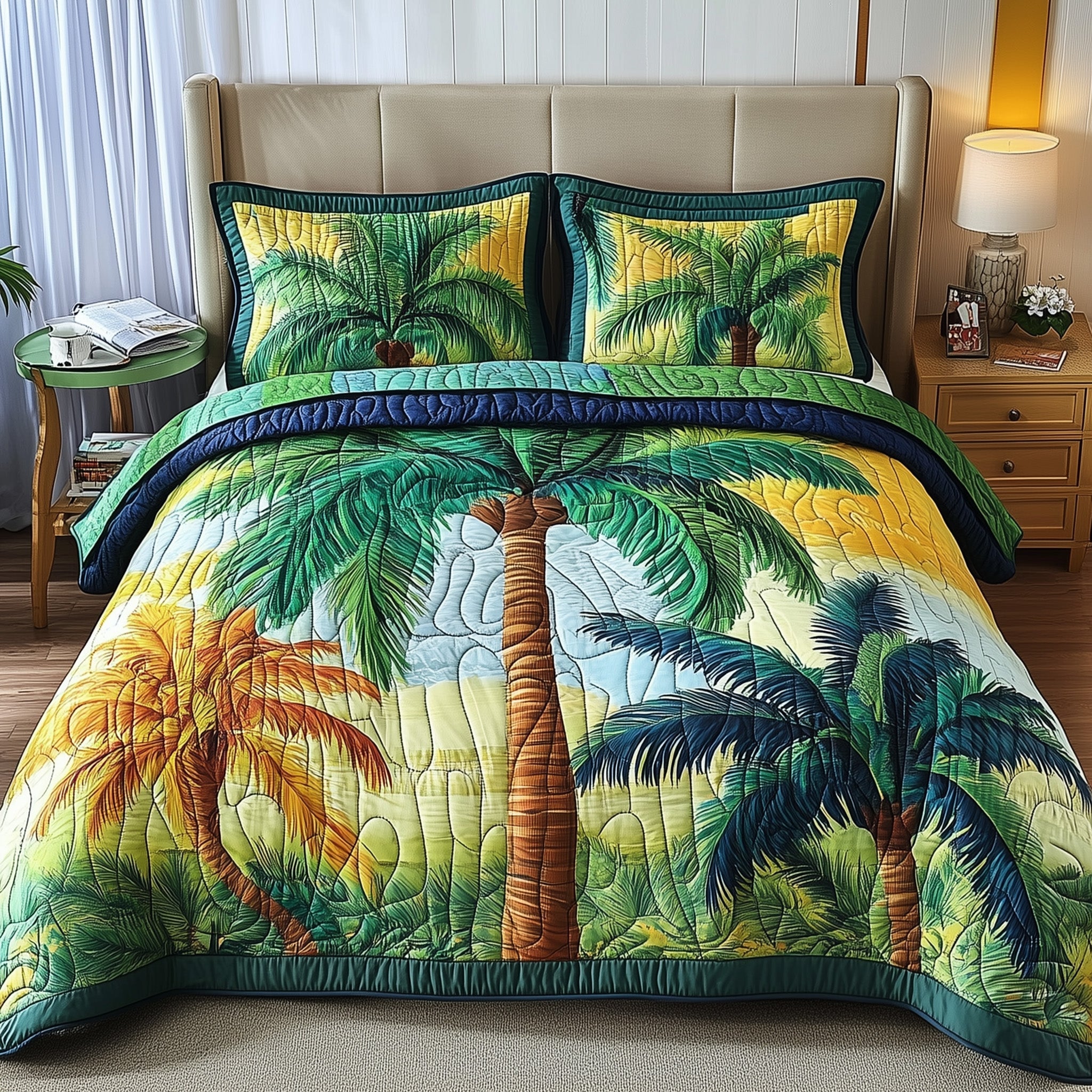 Tropical Dream Quilted Bedding Set Tropical Dream Appeal Gift For Tropical Husband - Tradiviet