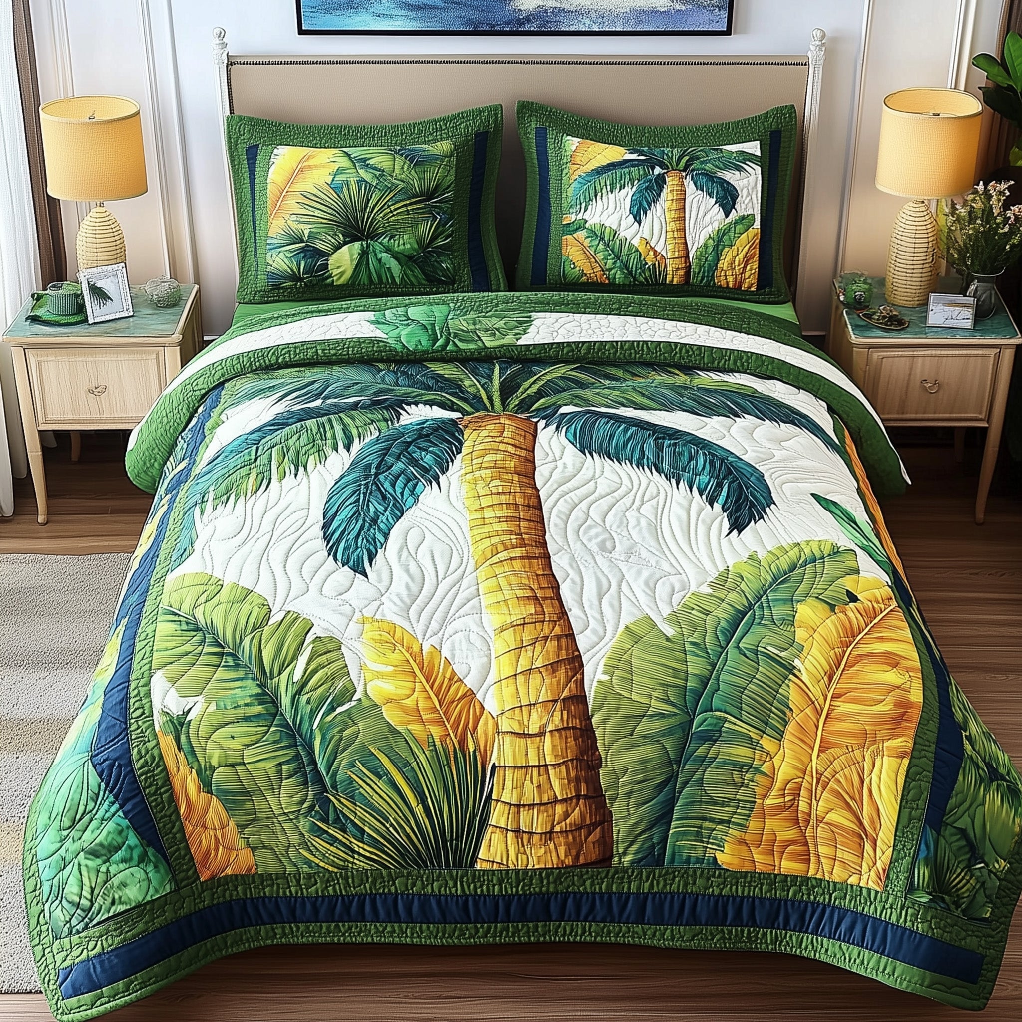 Tropical Heaven Quilted Bedding Set Tropical Heaven Essence Gift For Heaven Husband - Tradiviet