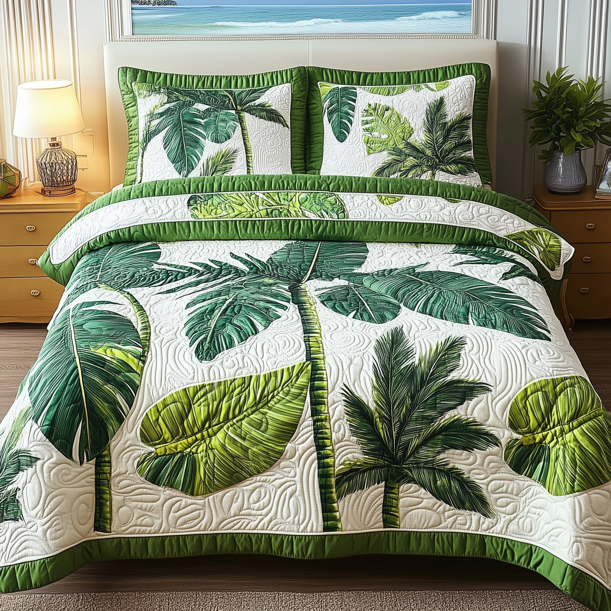 Tropical Heaven Quilted Bedding Set Tropical Heaven Room Gift For Tropical Sister - Tradiviet