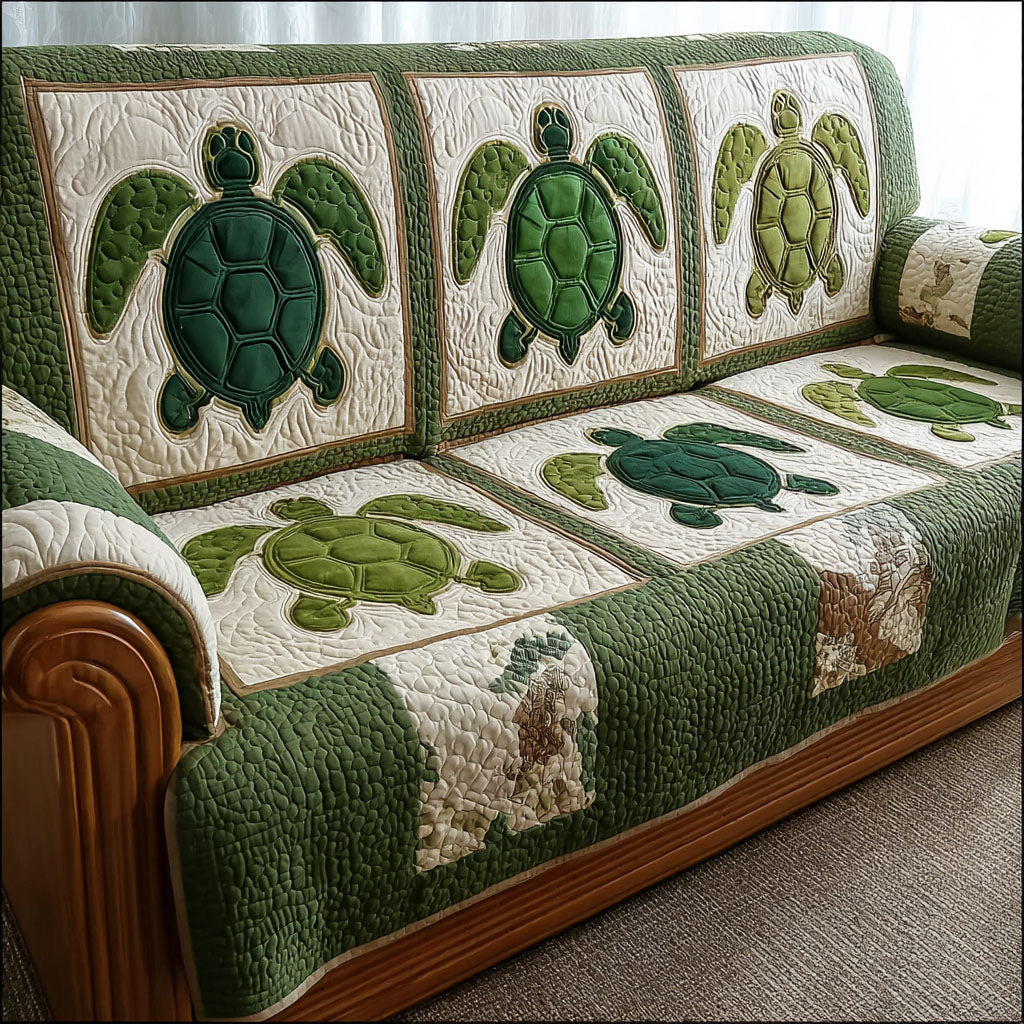 Turtle Waves Quilted Sofa Cover Beautiful Home Room Decor Great Home Decor Finds - Tradiviet