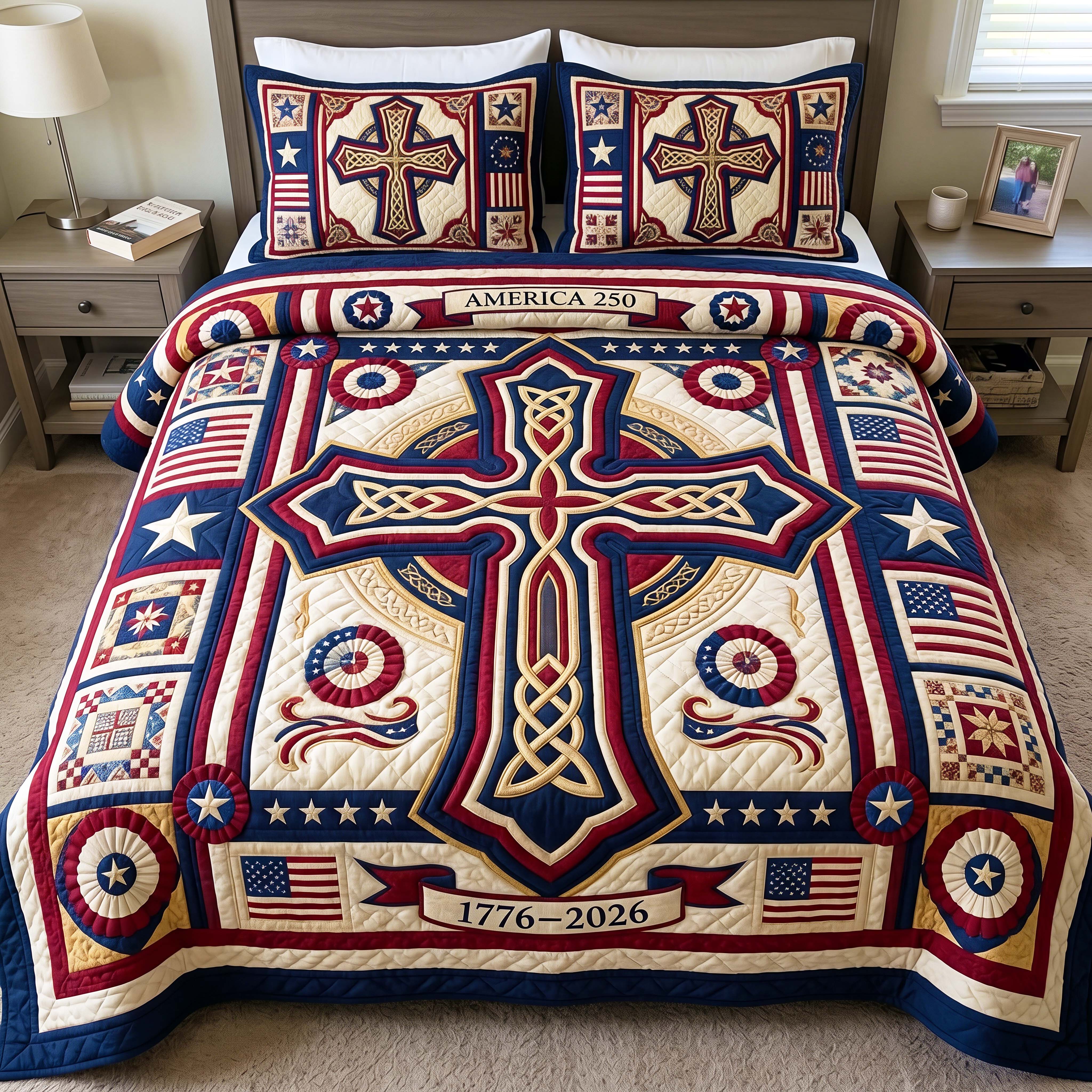 Union Celtic Quilted Bedding Set Union Celtic Grace Gift For Union Celtic - Tradiviet