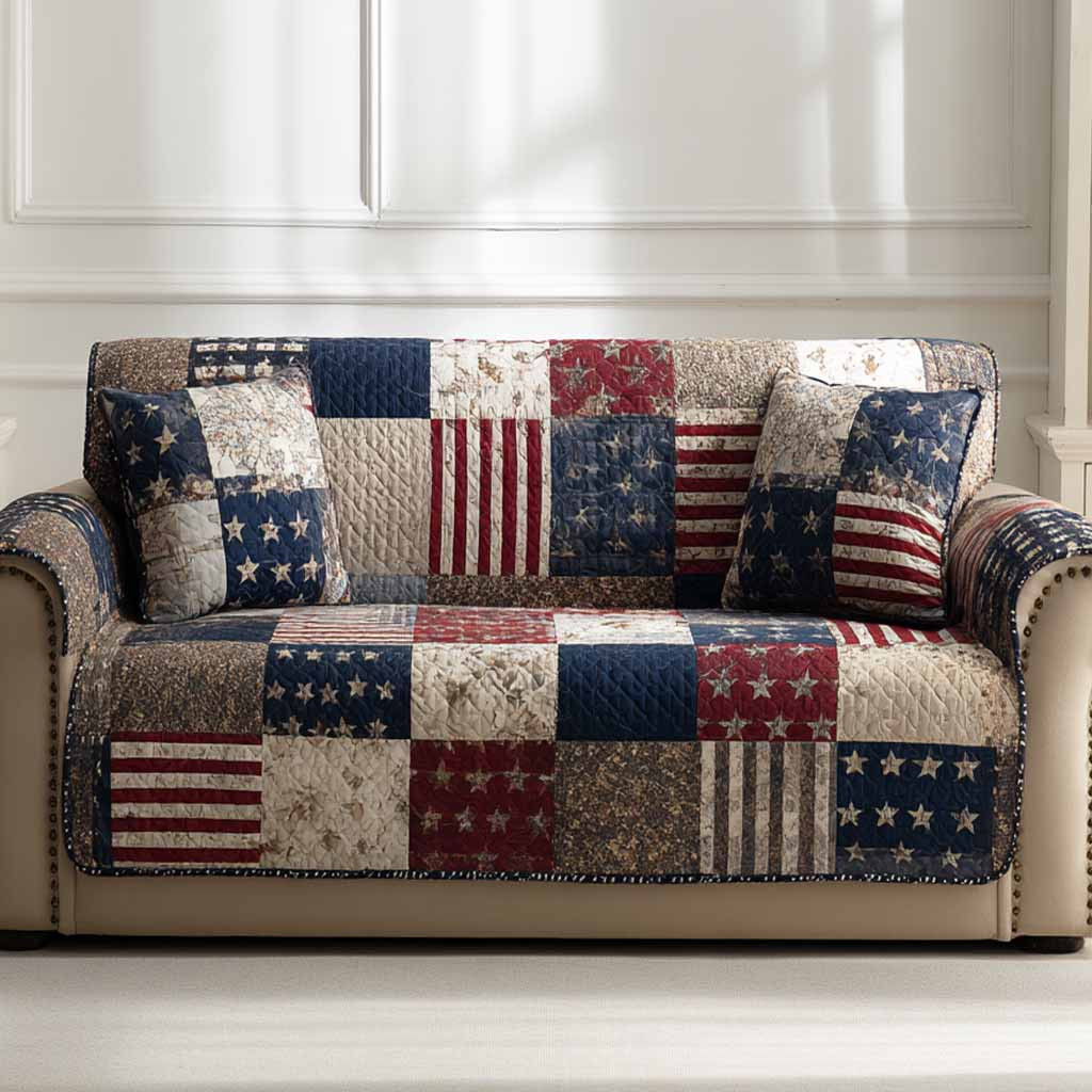 Union Quilted Sofa Cover Couch Covers Sofa Cover Mother'sDay Gifts From Daughter - Tradiviet