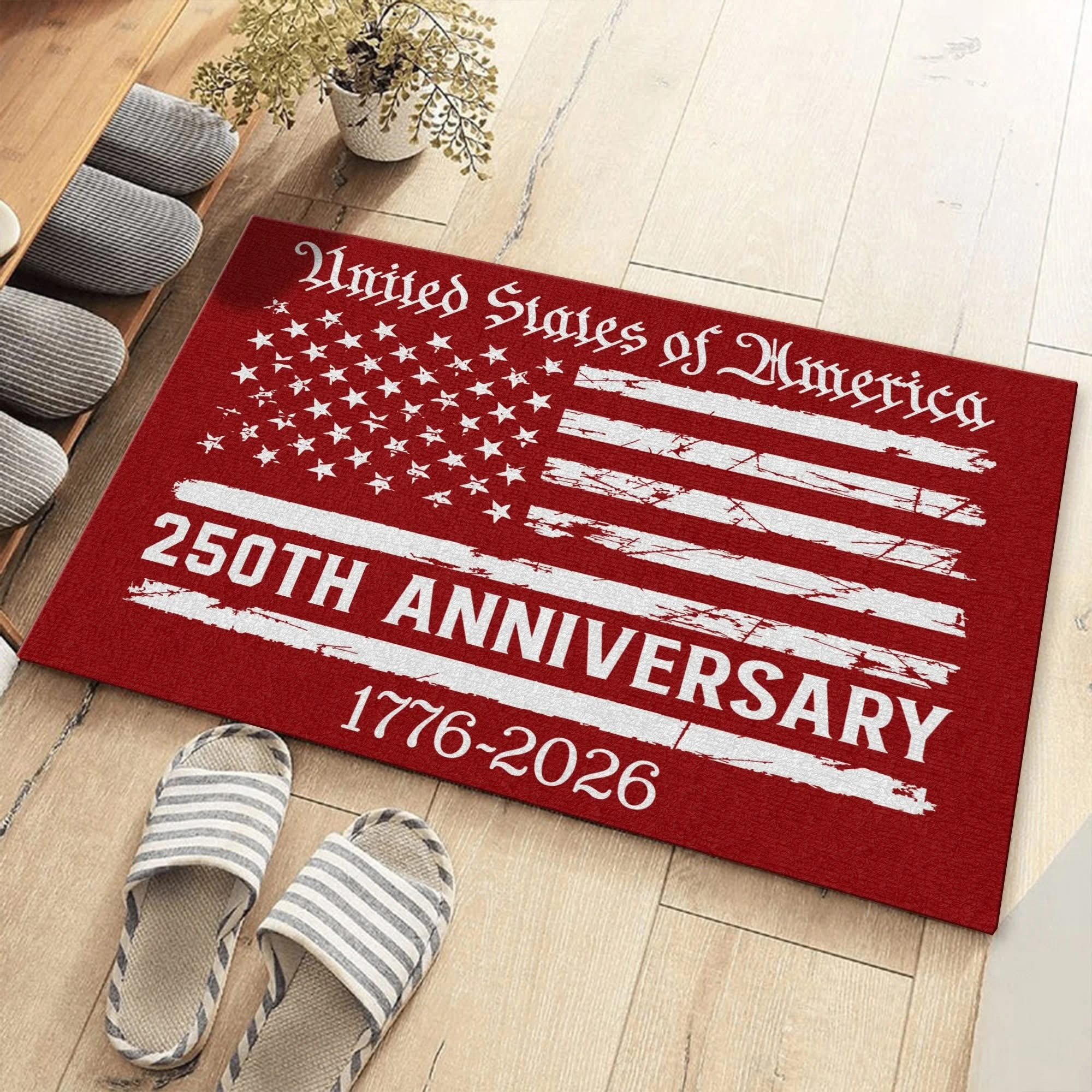 United States Of America 250th Anniversary Doormat 1776 2026 Welcome Mat Patriotic Gifts - Tradiviet