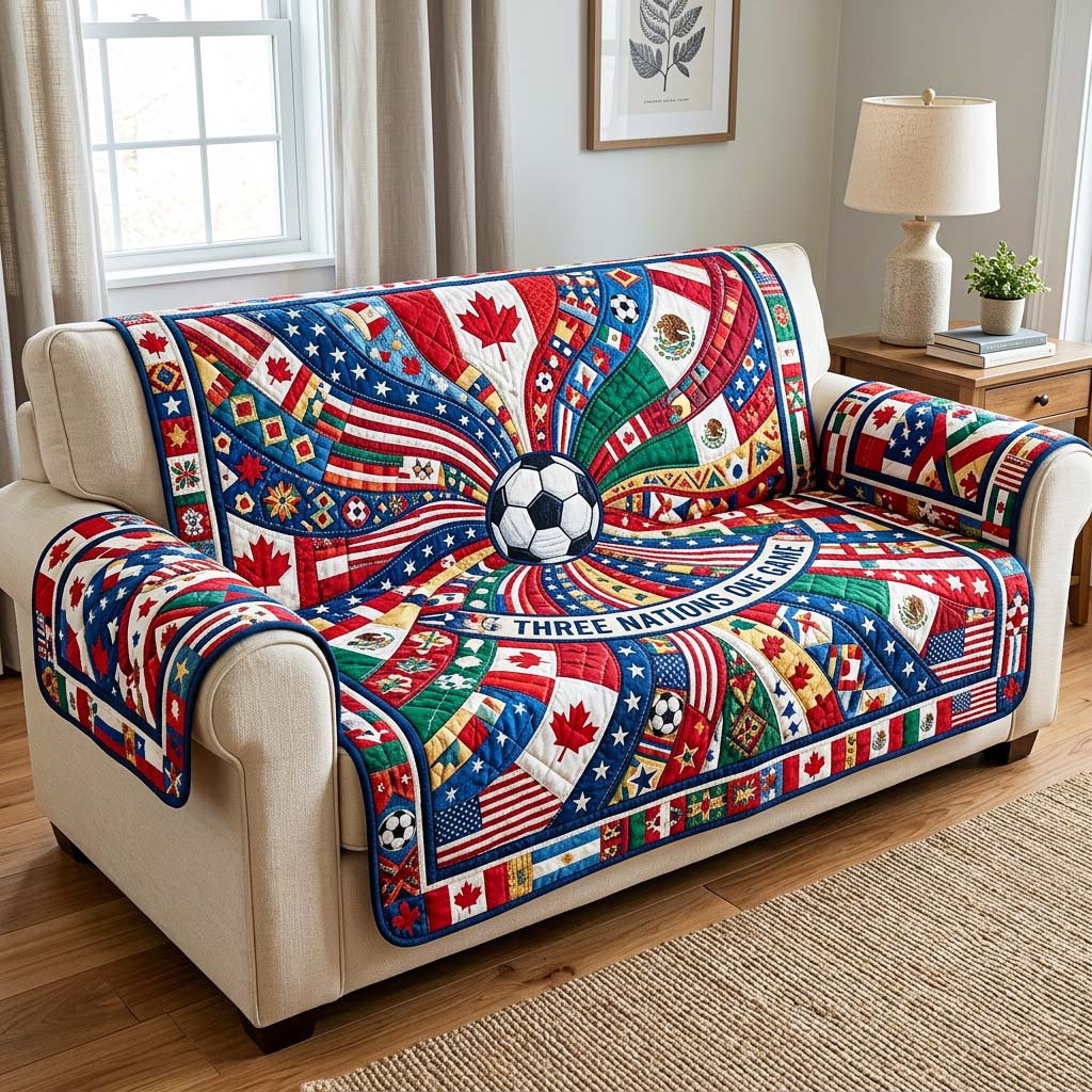 Unity Kick Quilted Sofa Cover Sports Home Couch Cover Presents For New Home - Tradiviet