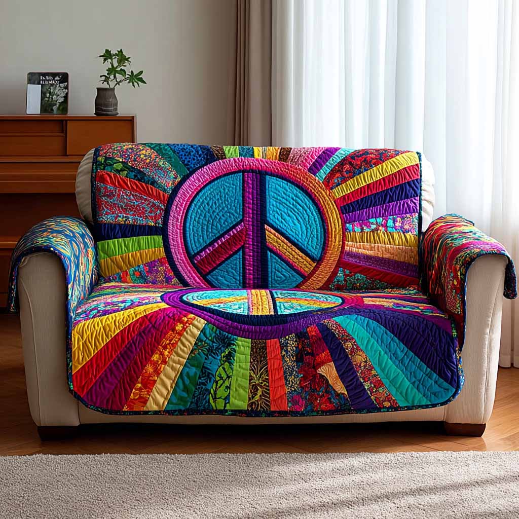 Unity Spectrum Quilted Sofa Cover Warm Room Decor Unique Home Decor Gifts - Tradiviet