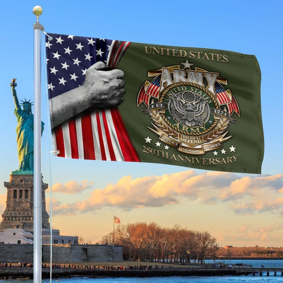 US Army 250th Anniversary Flag Patriotic Outdoor Decor Best Gift For Army Veteran - Tradiviet