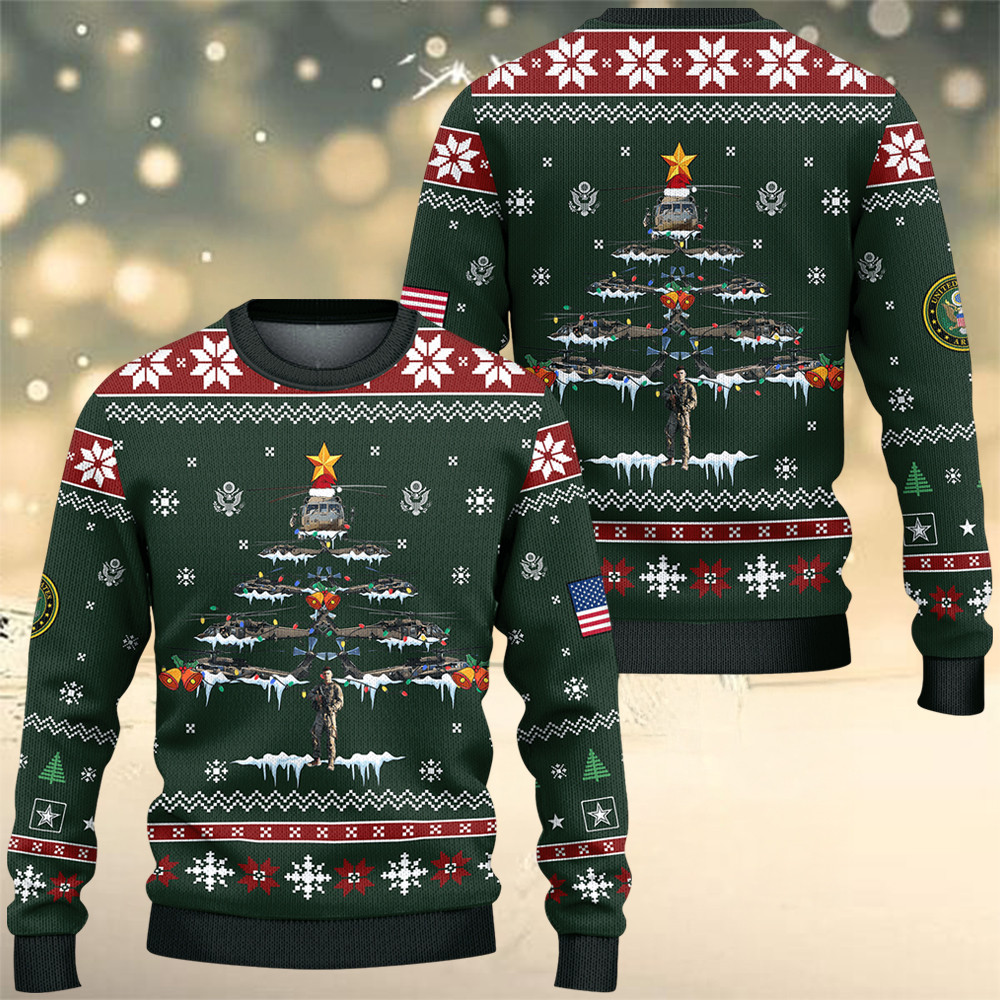 US Army 250Th Anniversary Ugly Christmas Sweater Xmas Sweater Army Retirement Gifts - Tradiviet - Image 2